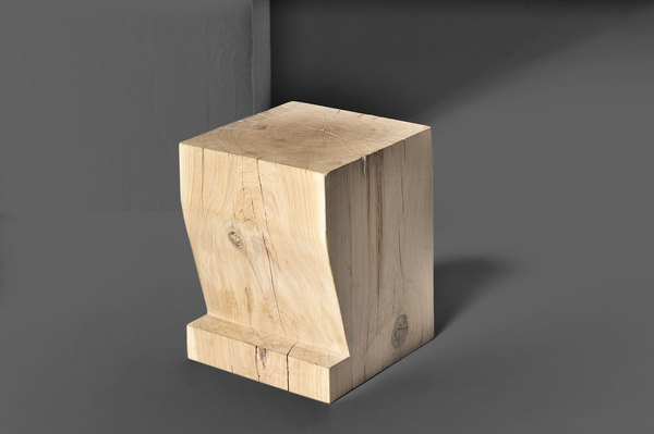 Tree Stump Stool PFEIFE 2840 custom made in solid wood by vitamin design