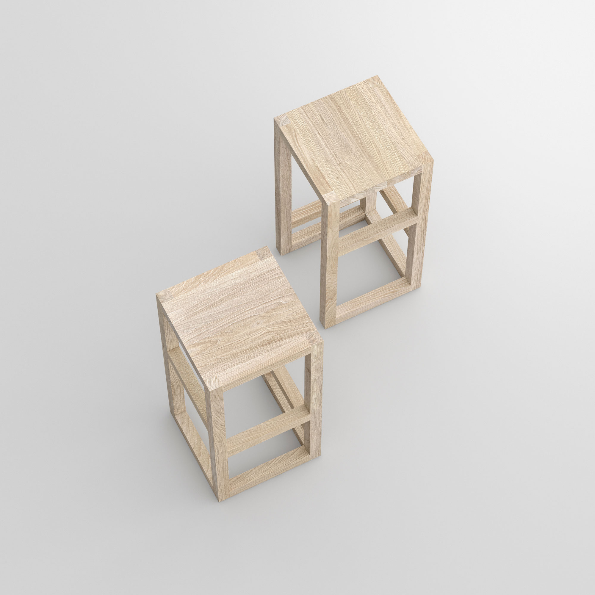 Bar Stool Solid Wood STEP cam2 custom made in solid wood by vitamin design