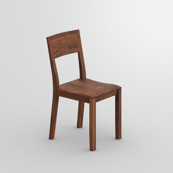 Dining Room Wooden Chair NOMI cam1 custom made in Solid American walnut, oiled by vitamin design