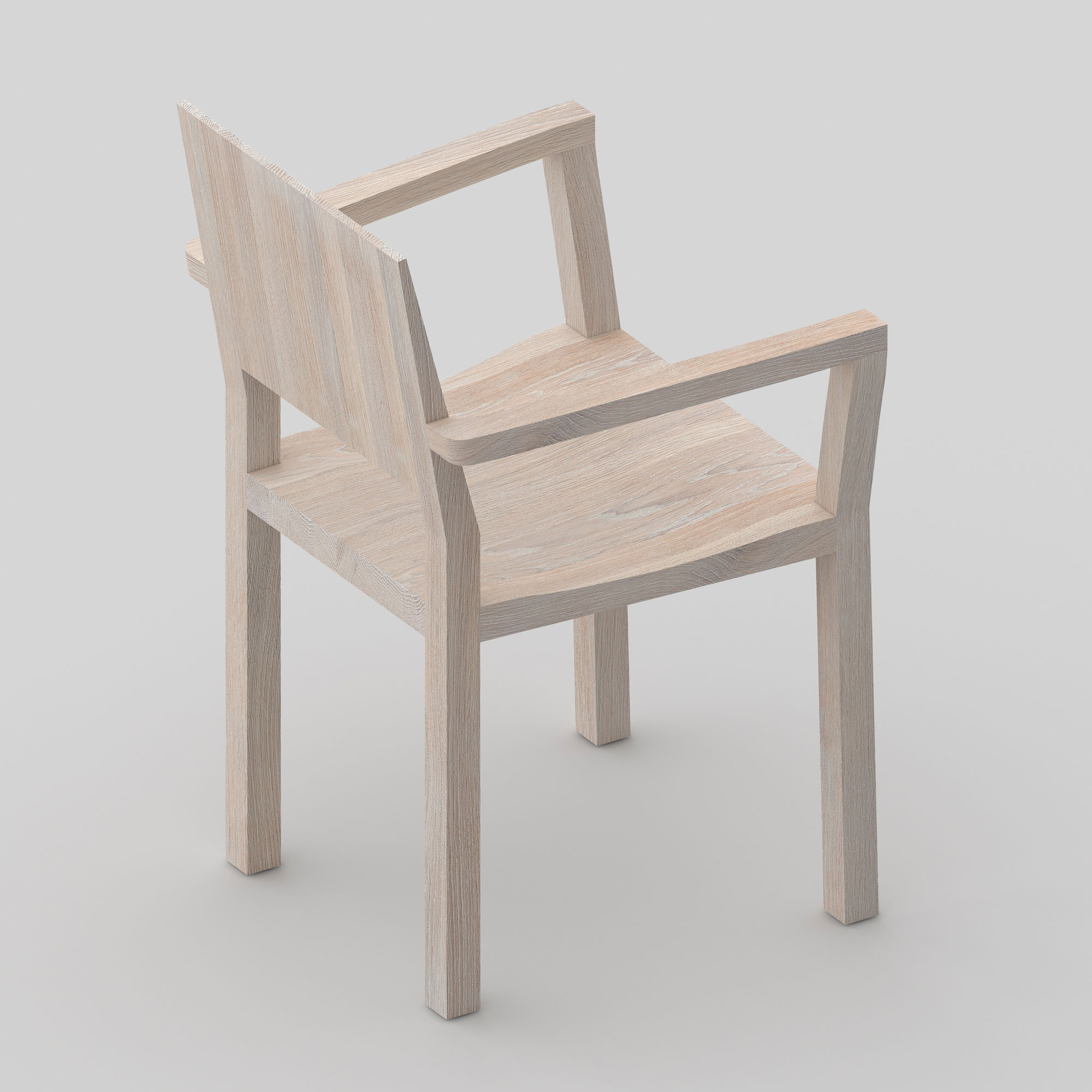 Solid Wood Armchair TAU-A cam3 custom made in solid wood by vitamin design