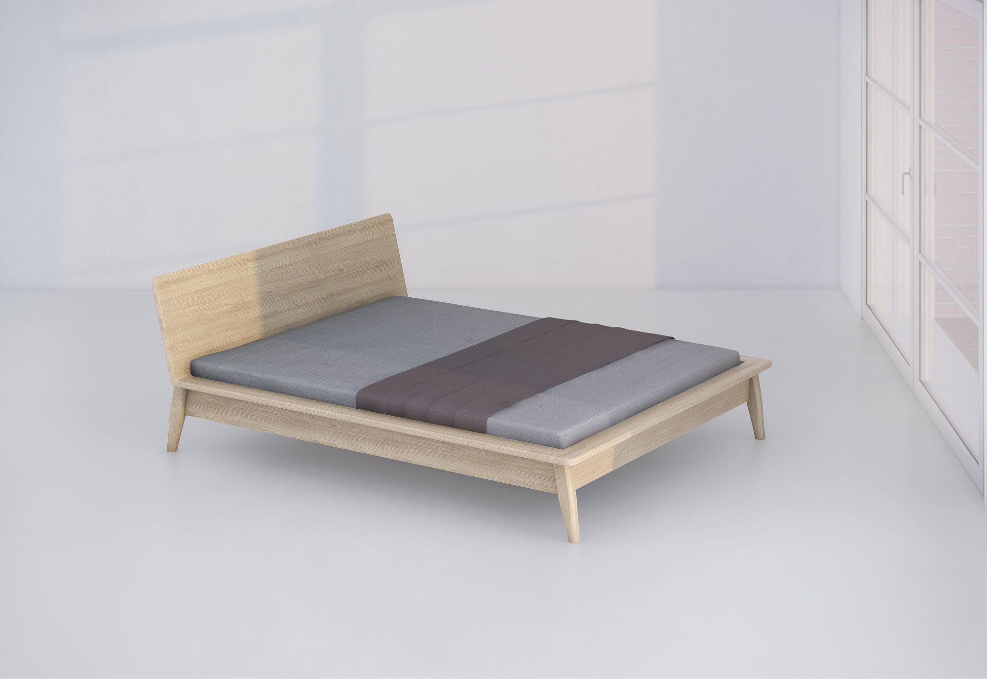 Designer Bed AETAS vitamin-design custom made in solid wood by vitamin design