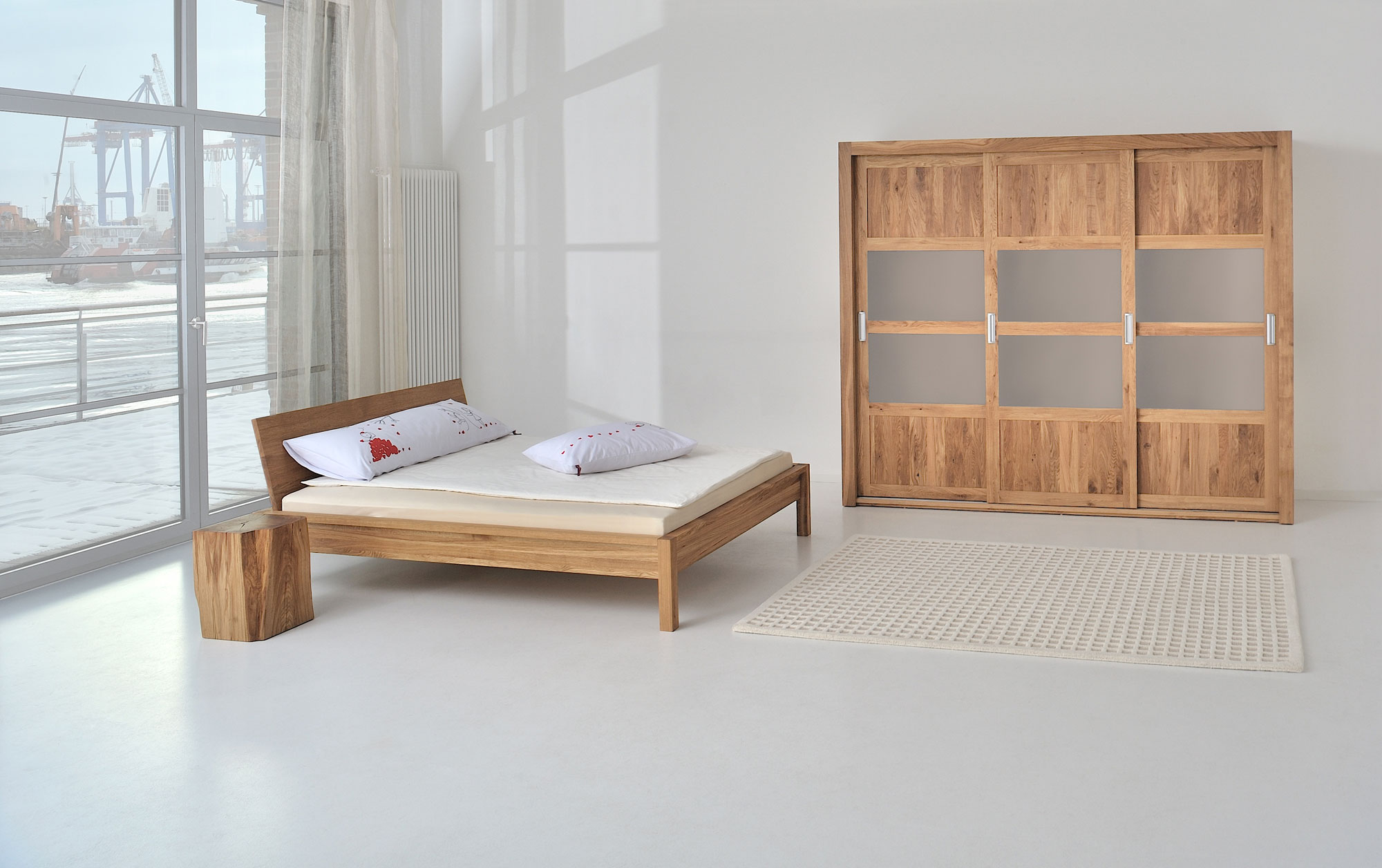 Solid Wood Bed CARA 2715a custom made in solid wood by vitamin design
