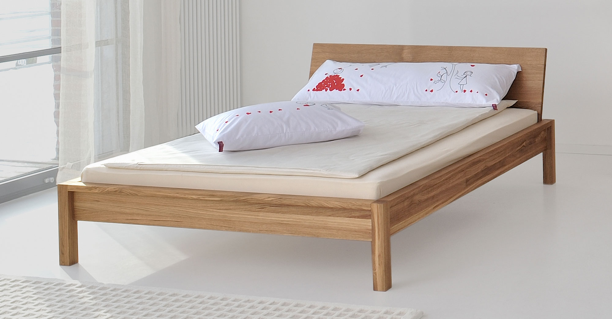Solid Wood Bed CARA 2669 custom made in solid wood by vitamin design