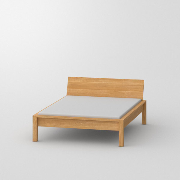 Solid Wood Bed CARA cam1 custom made in Solid oak, oiled by vitamin design