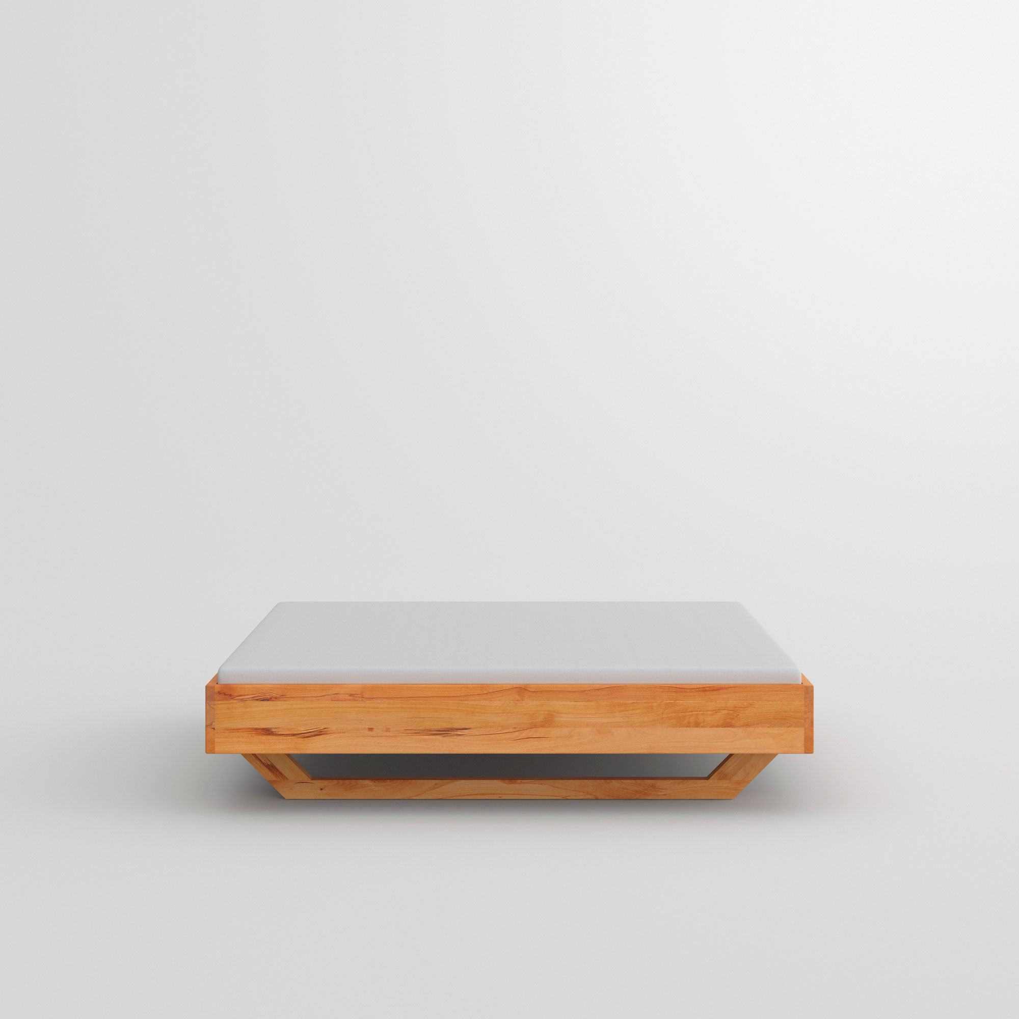 Solid Wood Bed Frame QUADRA SOFT FRAME cam2 custom made in solid wood by vitamin design