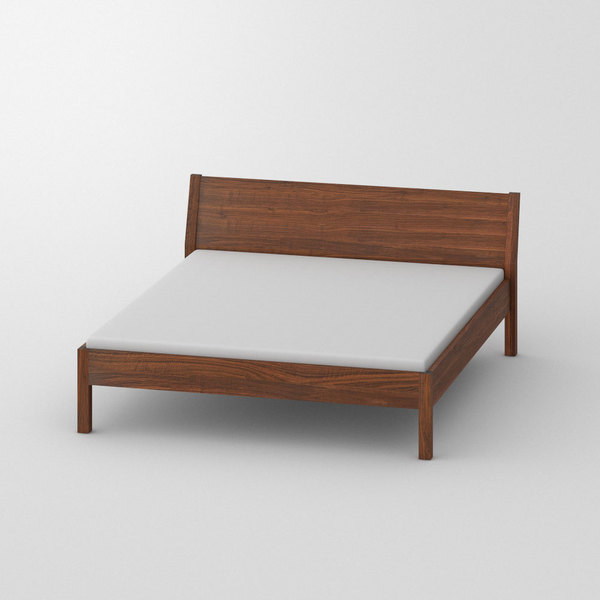 Wooden Bed VILLA cam1 custom made in Solid American walnut, oiled by vitamin design