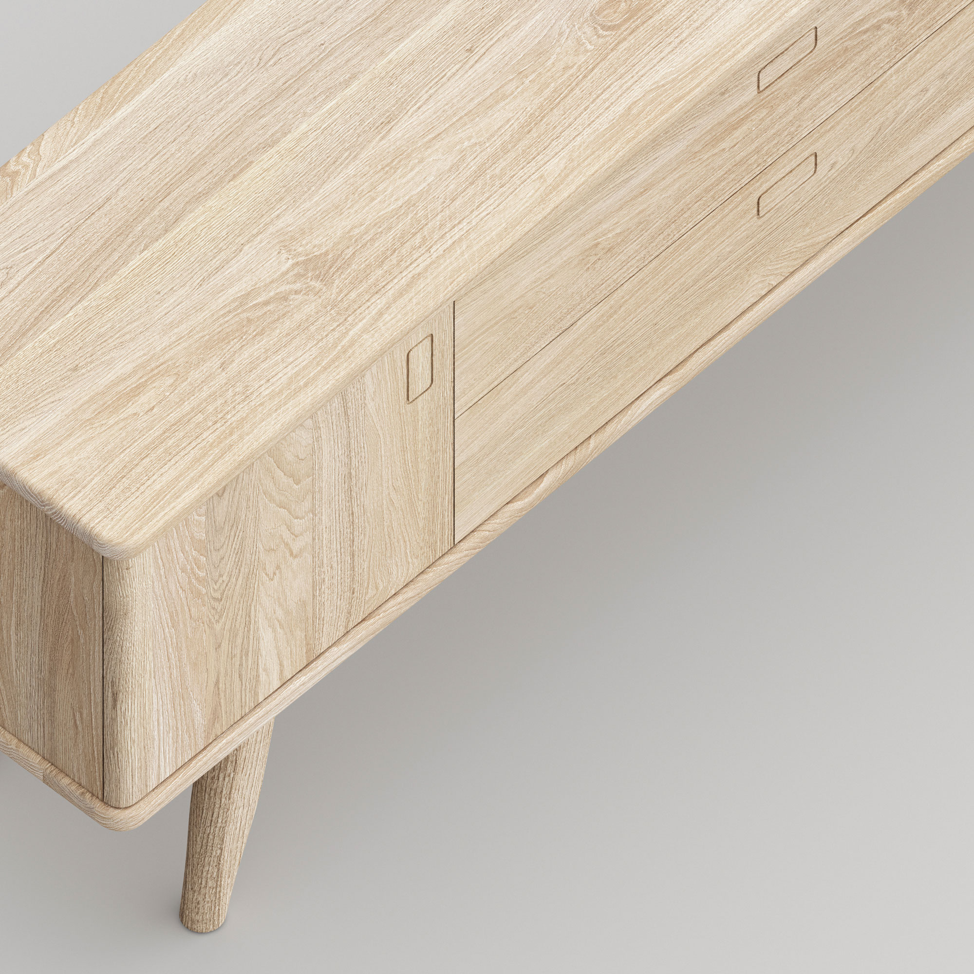 Solid Wood Cupboard Sideboard AETAS SPACE vitamin-design custom made in solid wood by vitamin design