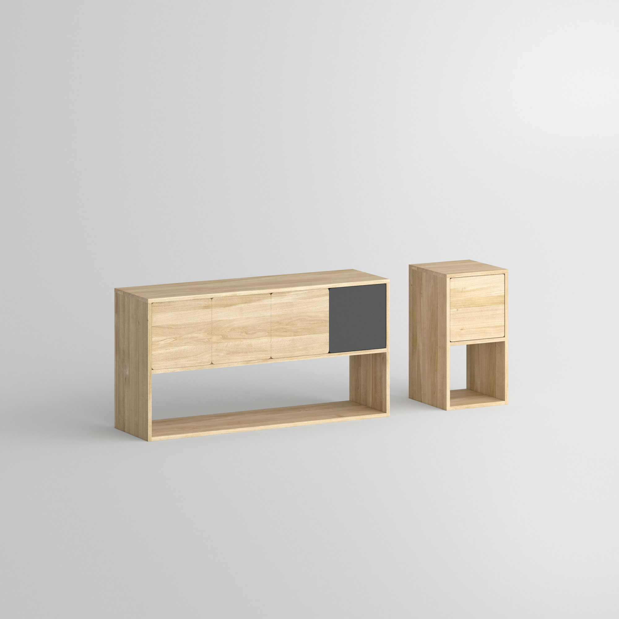 Wooden Sideboard CAVUS 1t custom made in solid wood by vitamin design