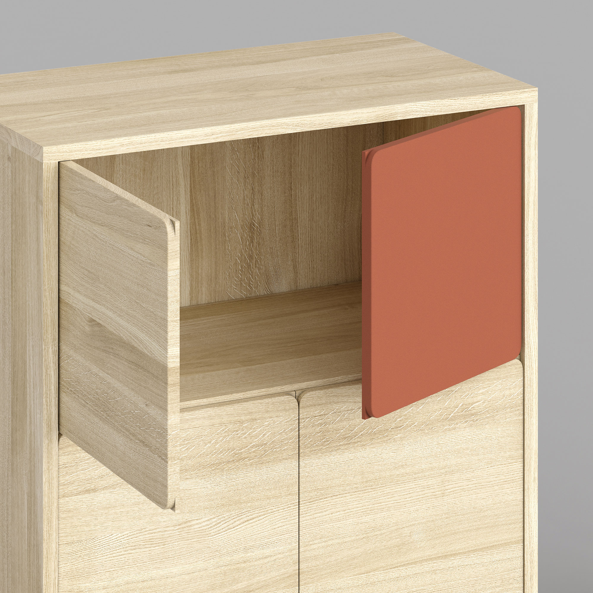 Wooden Sideboard CAVUS cam4 custom made in solid wood by vitamin design