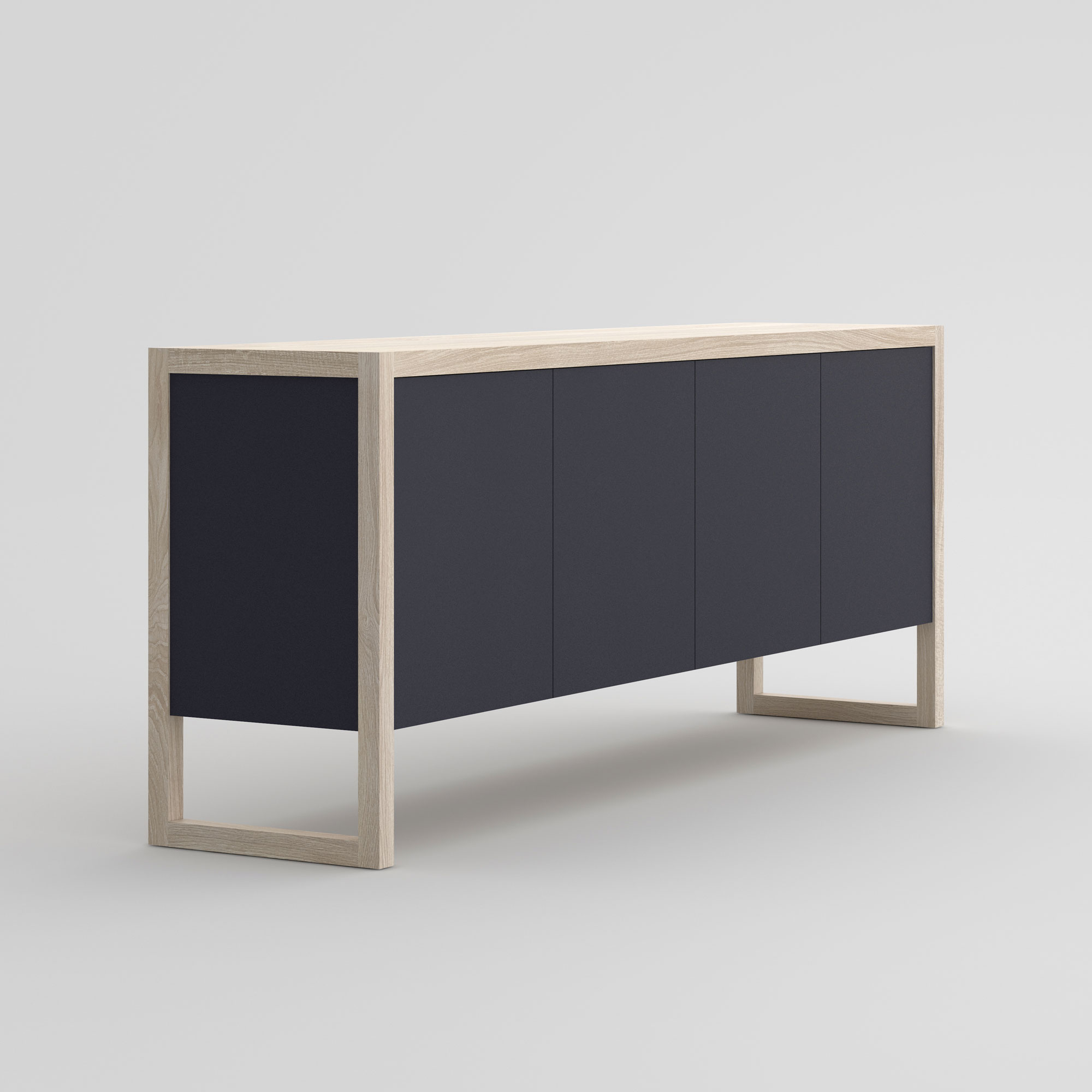 BIO-MDF Wood Sideboard SENA cam2 custom made in solid wood by vitamin design