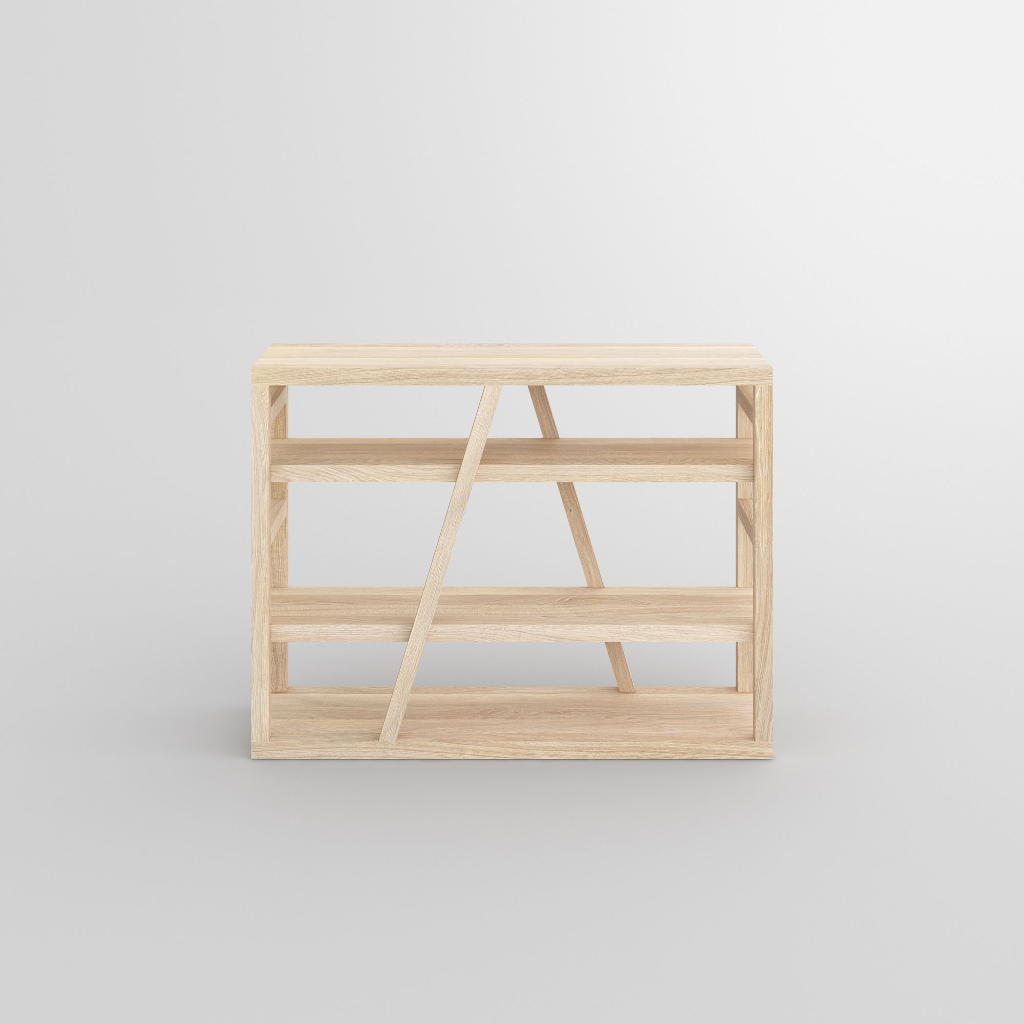 Wooden Shelf FACHWERK cam2 custom made in solid wood by vitamin design