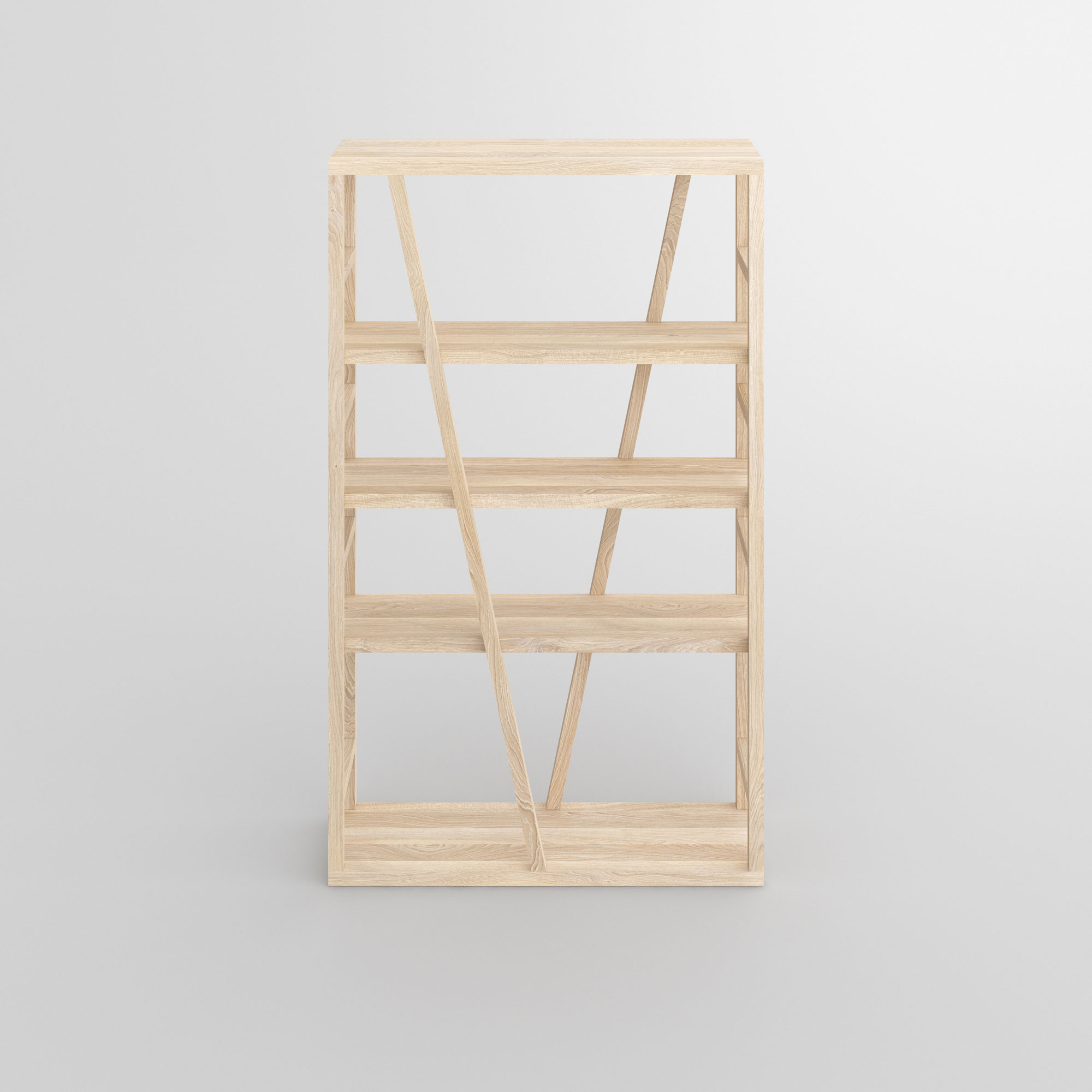 Wooden Shelf FACHWERK cam2 custom made in solid wood by vitamin design