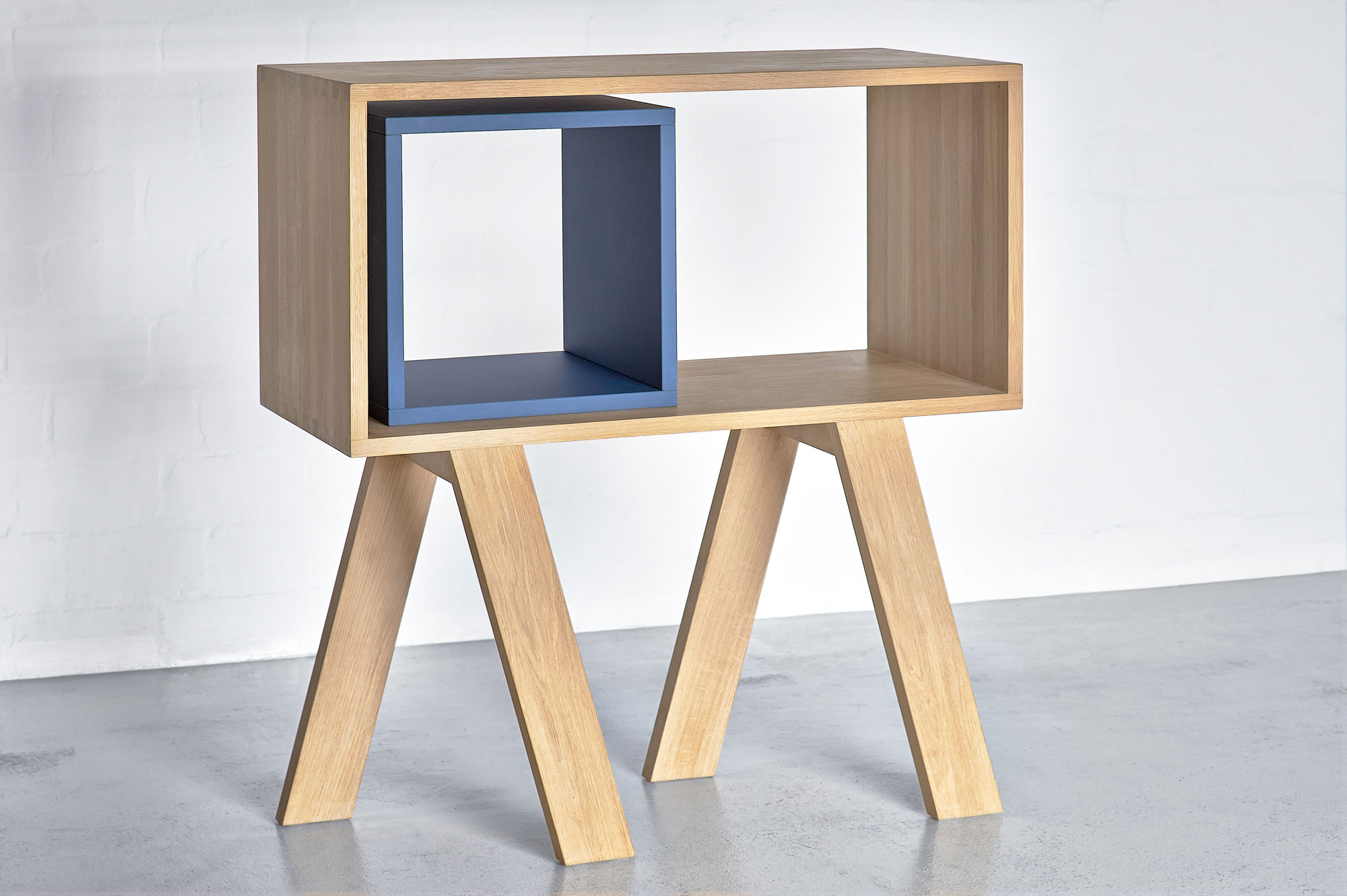 Designer Solid Wood Shelf GO 0092a custom made in solid wood by vitamin design