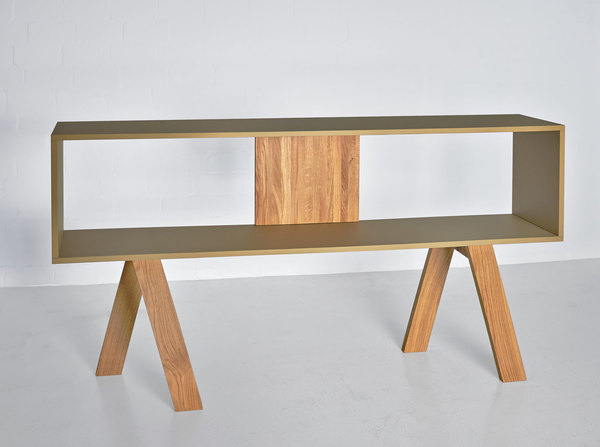 Solid Wood Linoleum Shelf GO LINO 0086b custom made in solid wood by vitamin design
