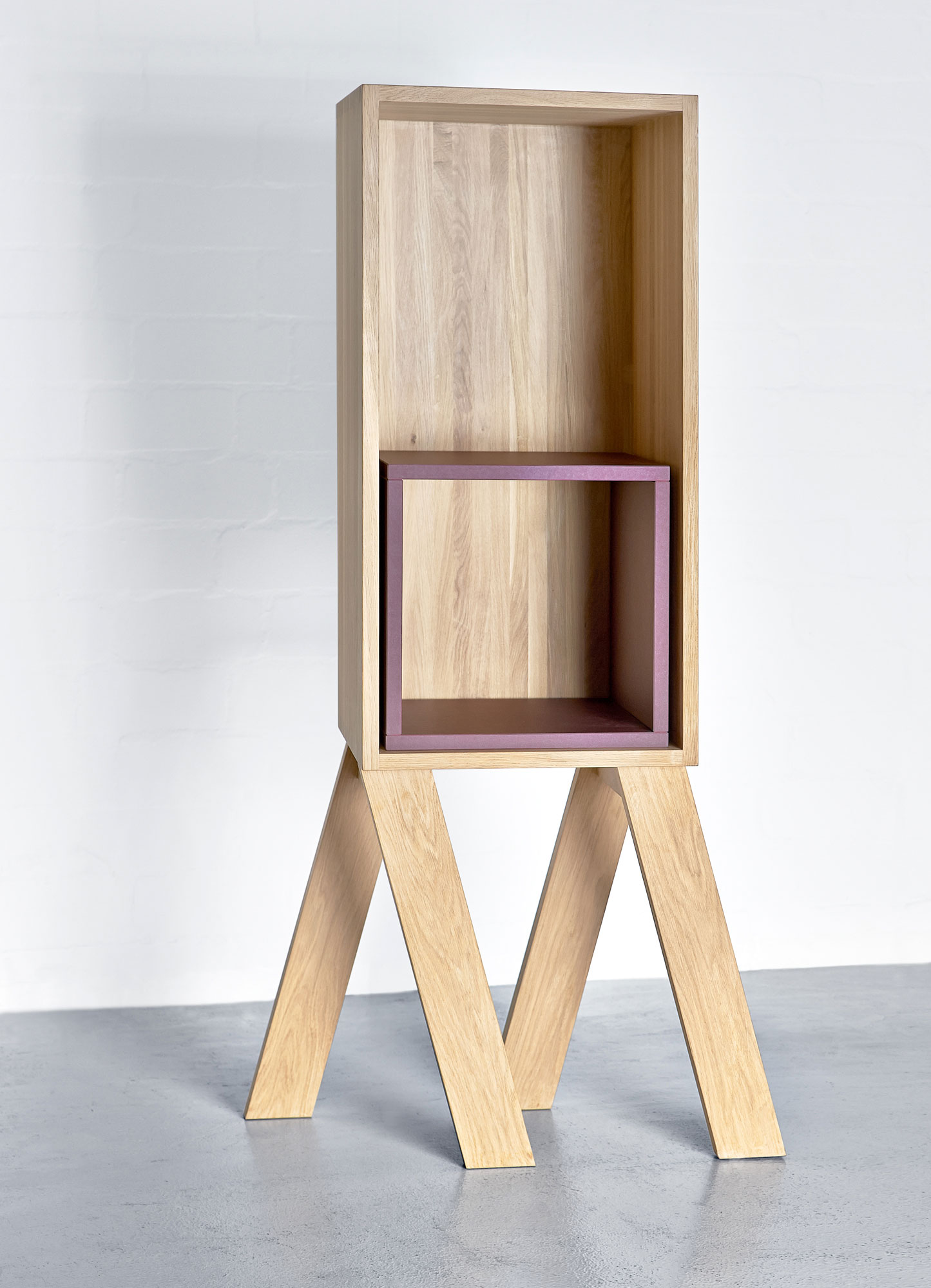 Solid Wood Shelf GO RW 0091a custom made in solid wood by vitamin design