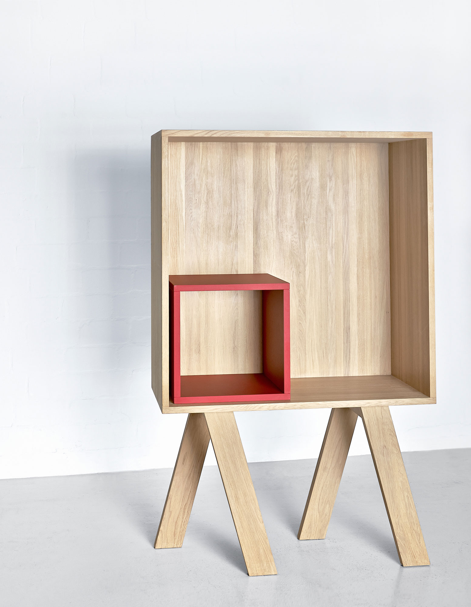 Solid Wood Shelf GO RW 0089A custom made in solid wood by vitamin design