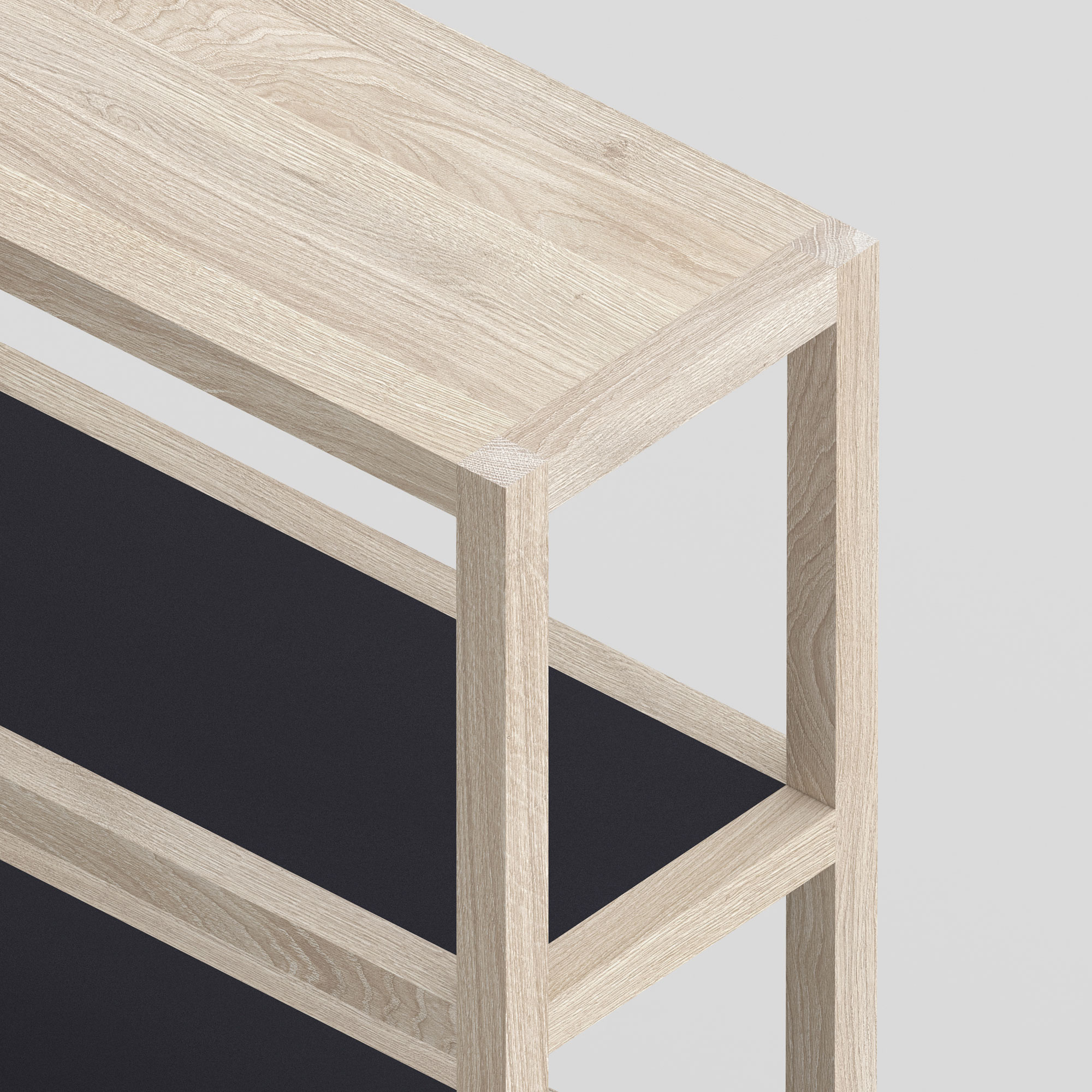 Linoleum Wood Shelf SENA cam4 custom made in solid wood by vitamin design