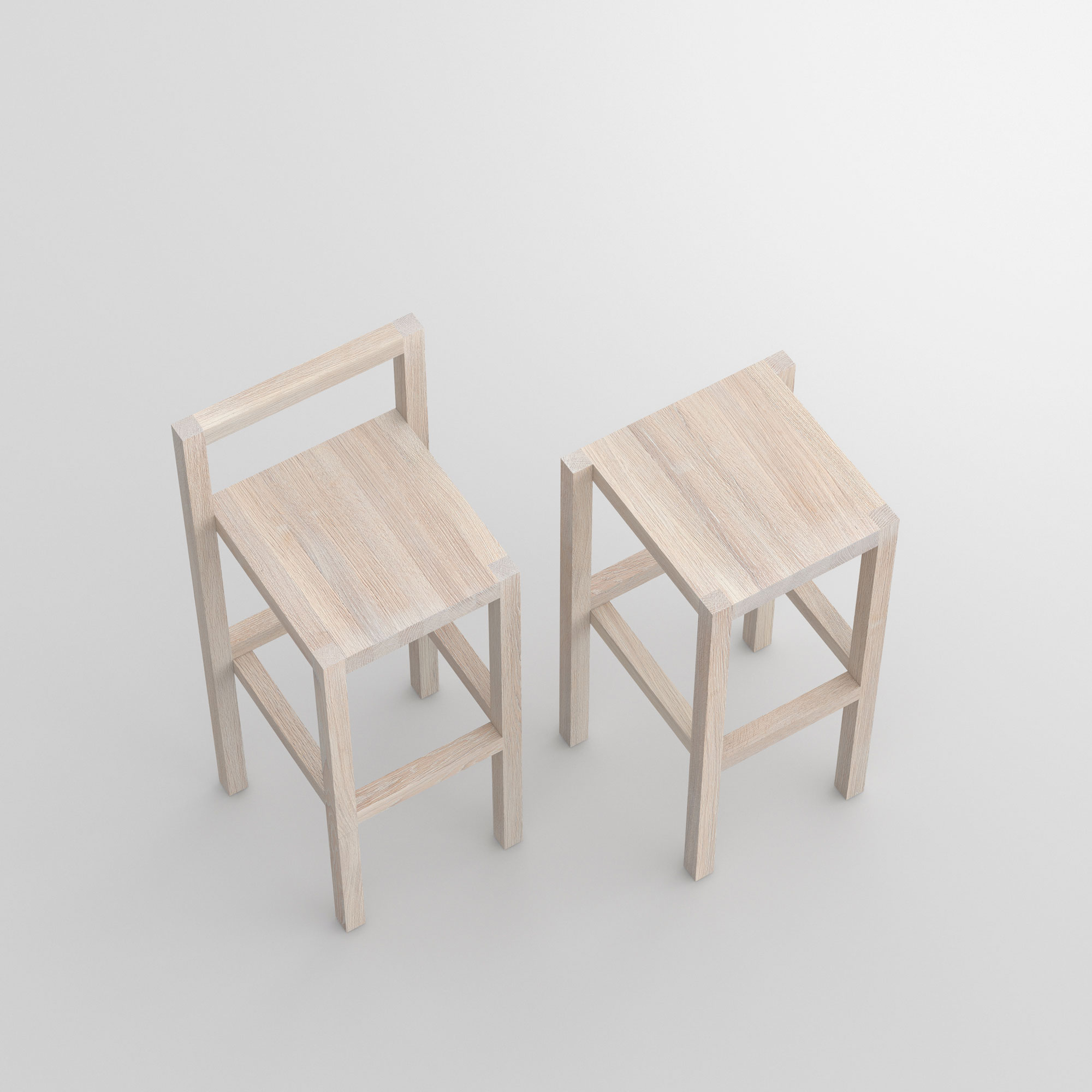 Solid Wood Bar Stool PALI cam2 custom made in solid wood by vitamin design