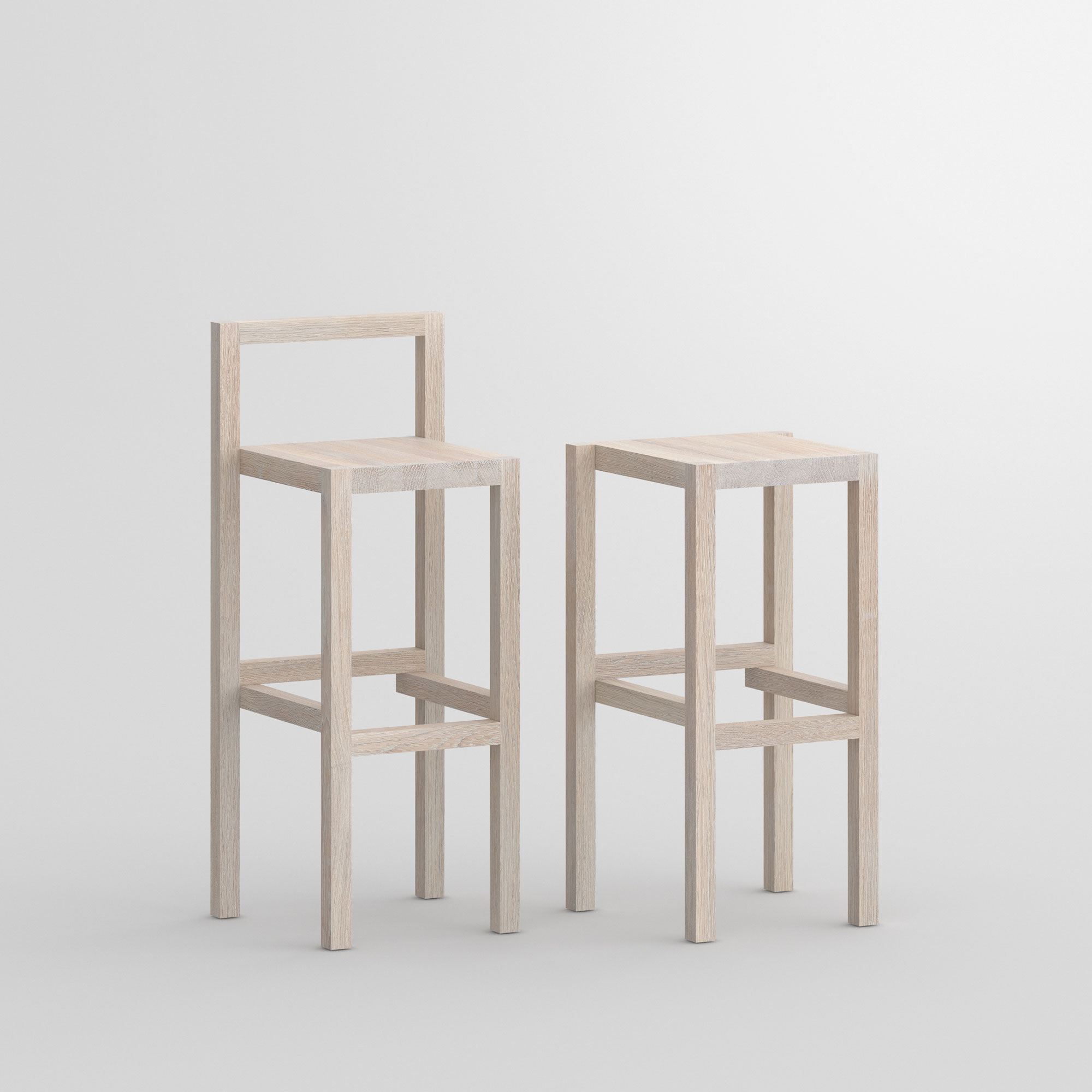 Solid Wood Bar Stool PALI cam1 custom made in solid wood by vitamin design