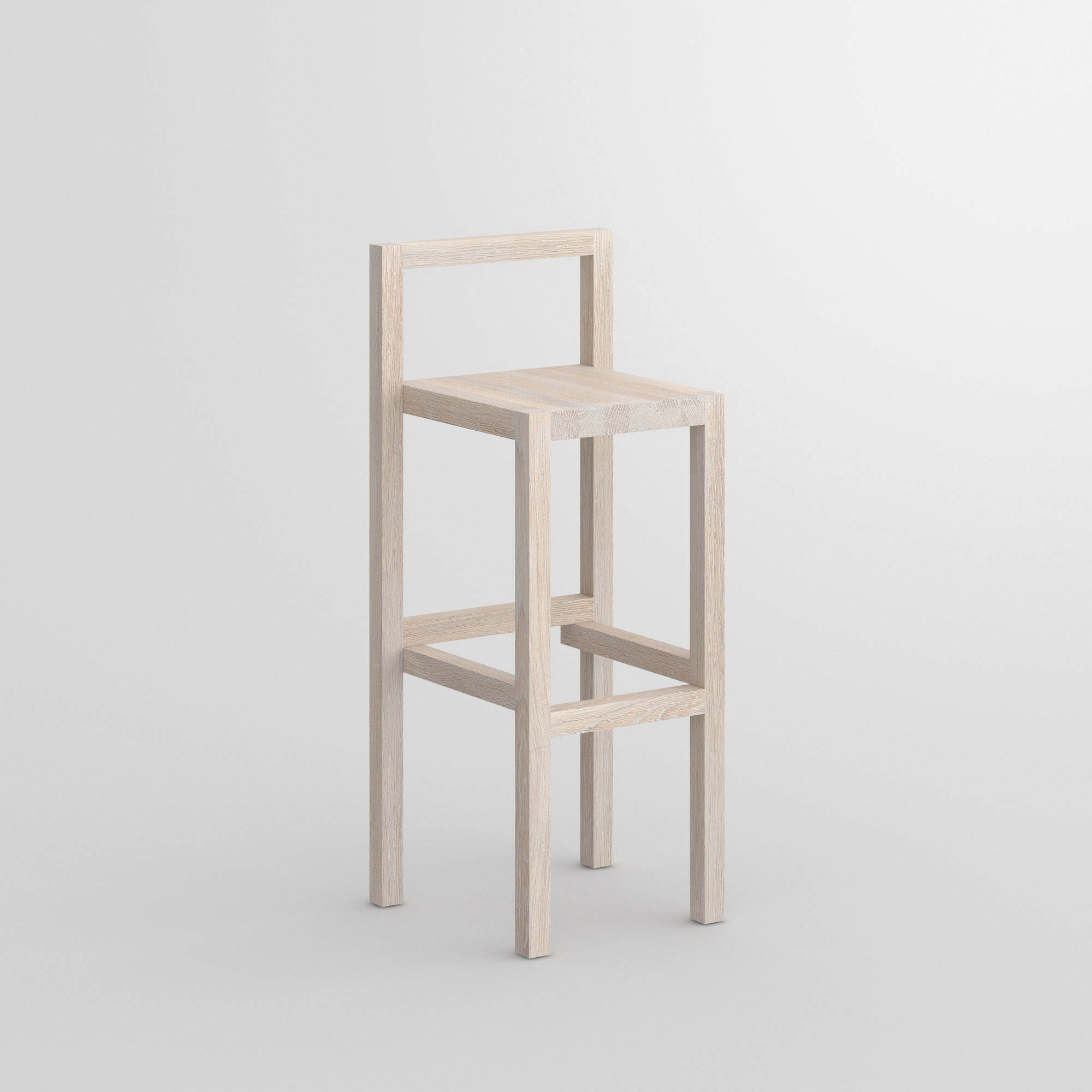 Bar Stool with Backrest PALI RL cam1 custom made in solid wood by vitamin design