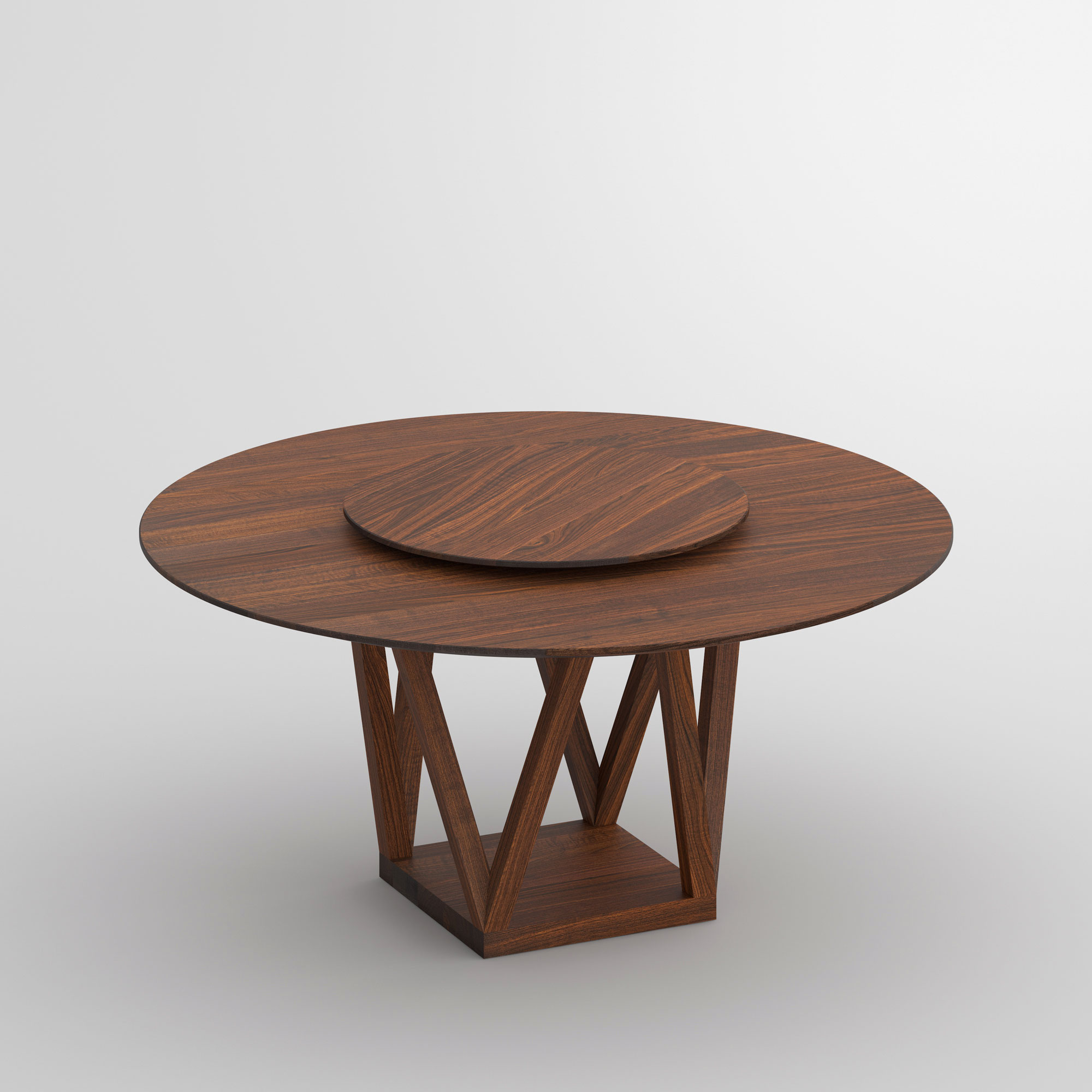 Designer Rotating Tray Accessory LAZY-SUZY cam1 custom made in solid wood by vitamin design