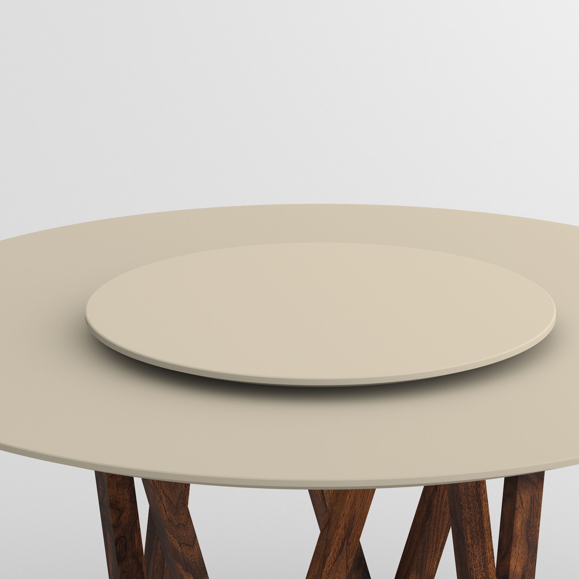 Designer Rotating Tray Accessory LAZY-SUZY LINOLEUM camQ custom made in solid wood by vitamin design