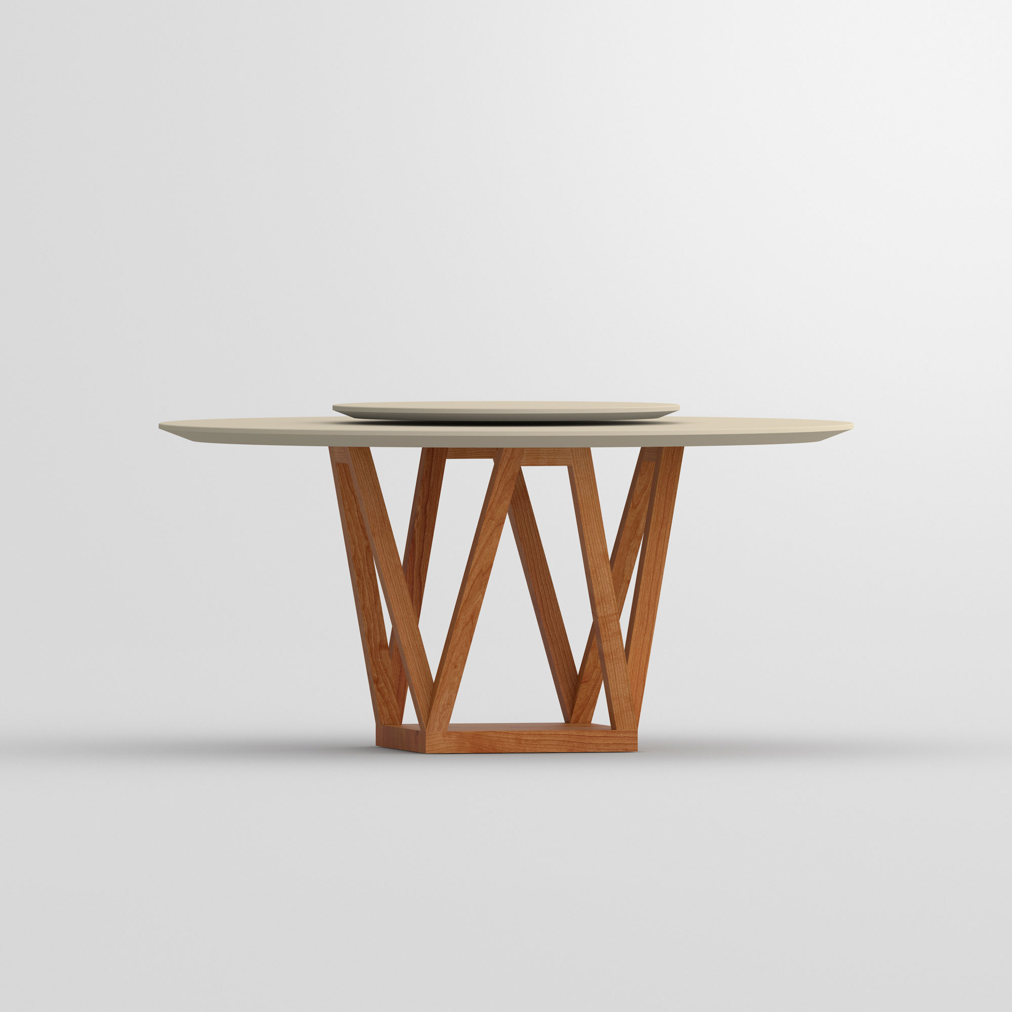 Designer Rotating Tray Accessory LAZY-SUZY LINOLEUM cam2 custom made in solid wood by vitamin design