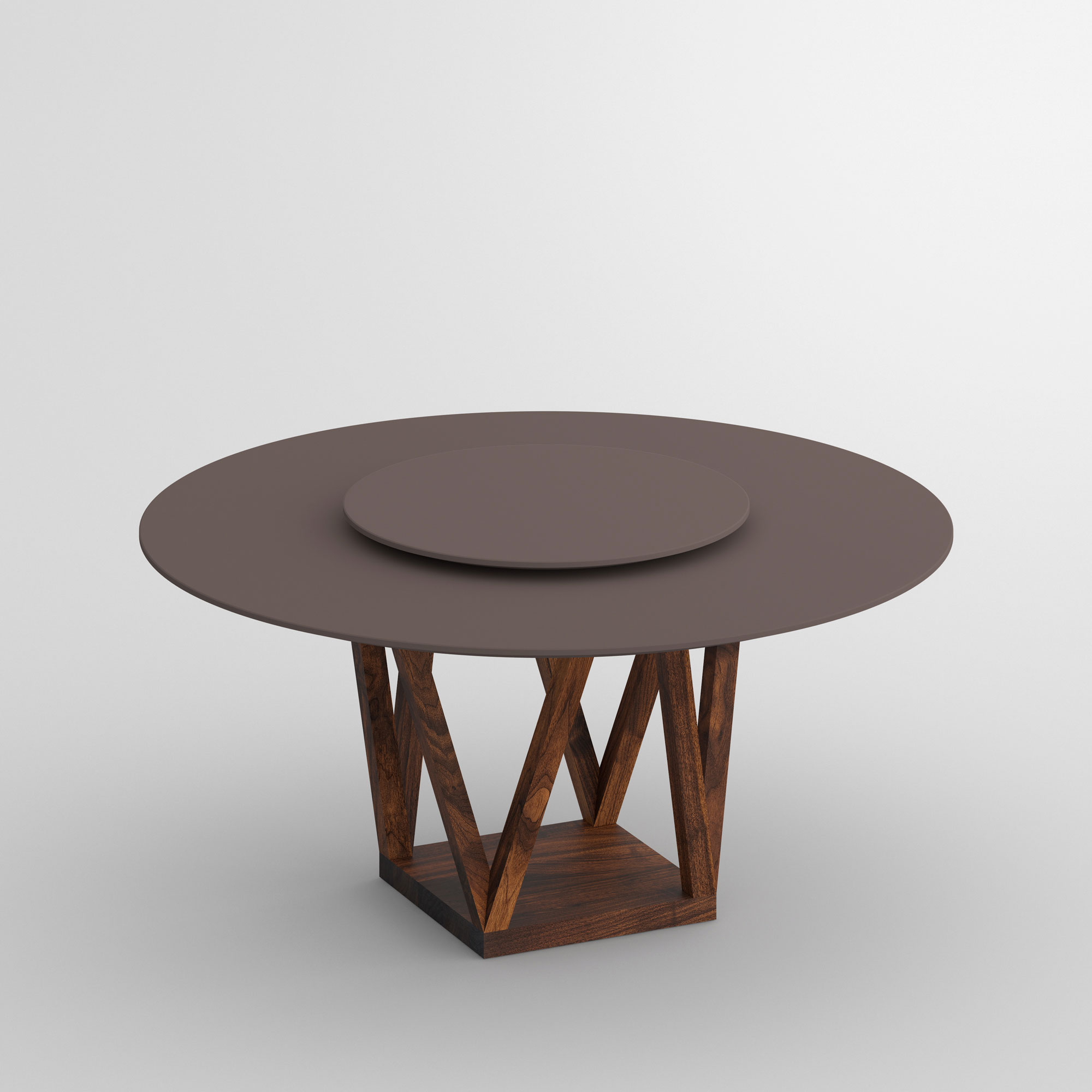 Designer Rotating Tray Accessory LAZY-SUZY LINOLEUM camQ custom made in solid wood by vitamin design