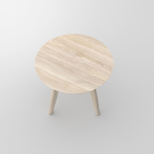 Wooden Round Coffee Table AETAS ROUND cam2 custom made in solid wood by vitamin design