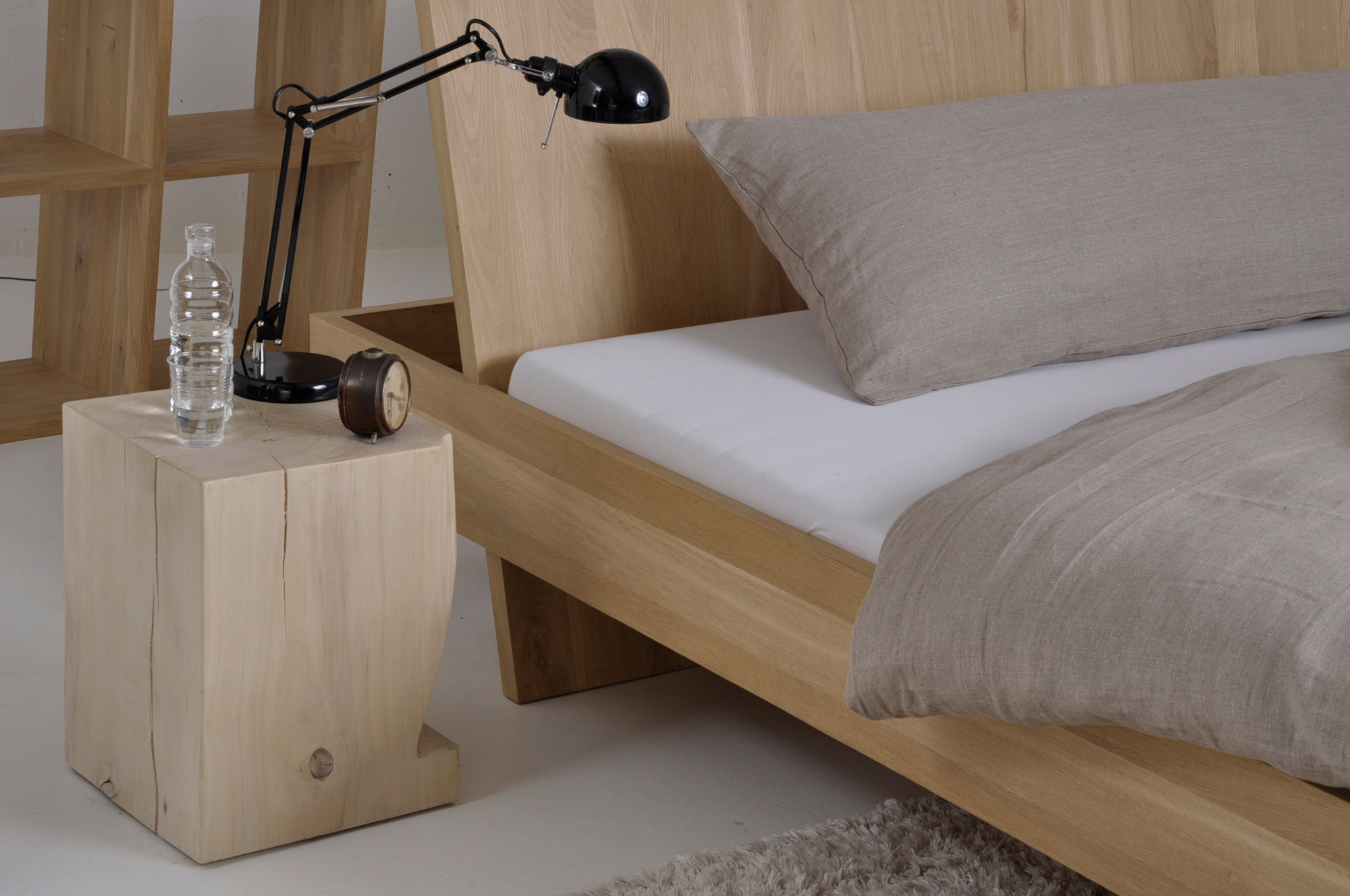 Tree Trunk Night Table PFEIFE DSC6200 custom made in solid wood by vitamin design
