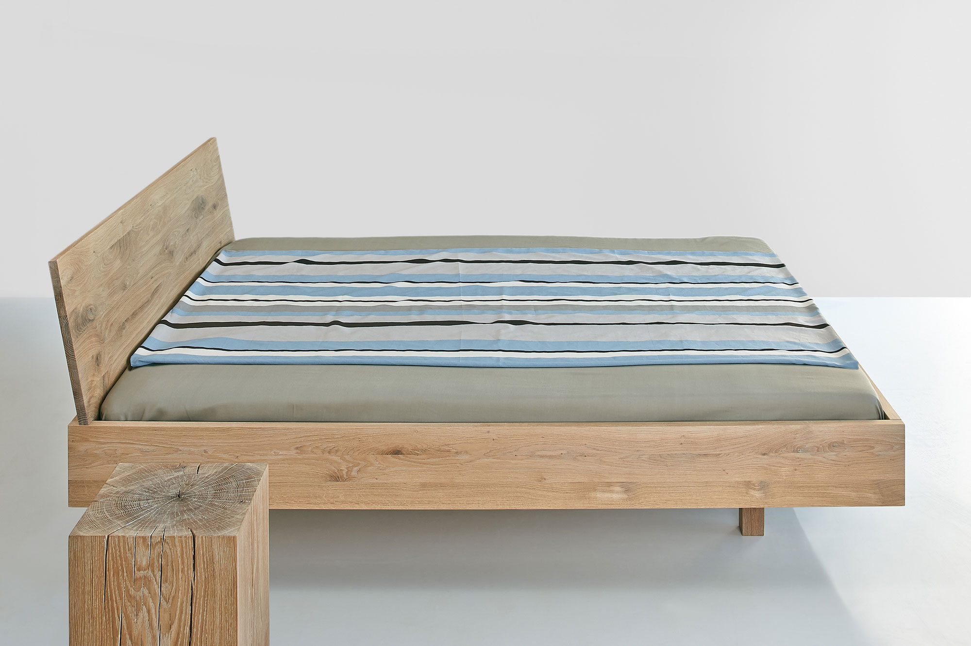 Tree Stump Night Table KLOTZ 1277c custom made in solid wood by vitamin design