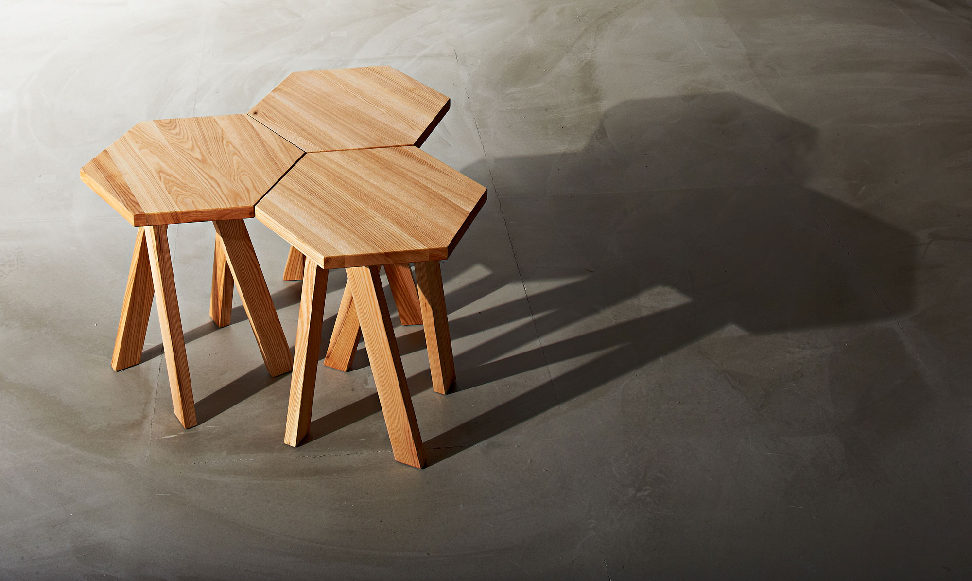 Designer Coffee Table ZIRKEL S 4759 custom made in solid wood by vitamin design