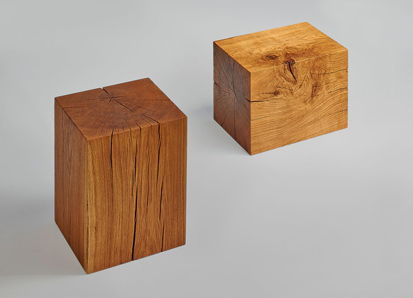 Tree Trunk Coffee Table KLOTZ 1130b custom made in solid wood by vitamin design