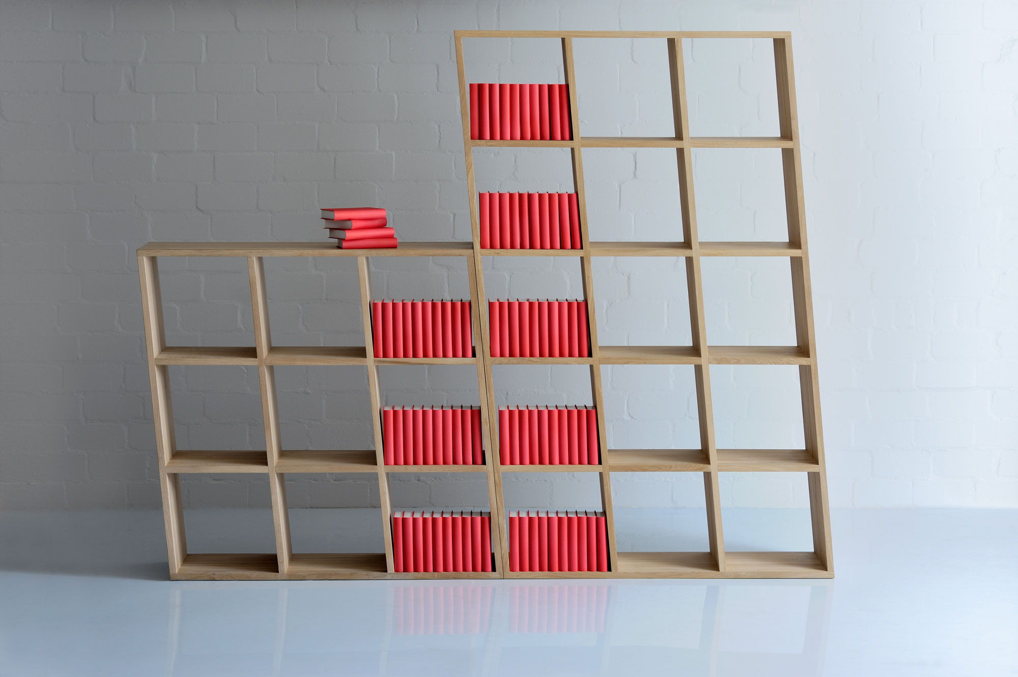 Wooden Designer Shelf PISA  custom made in solid wood by vitamin design