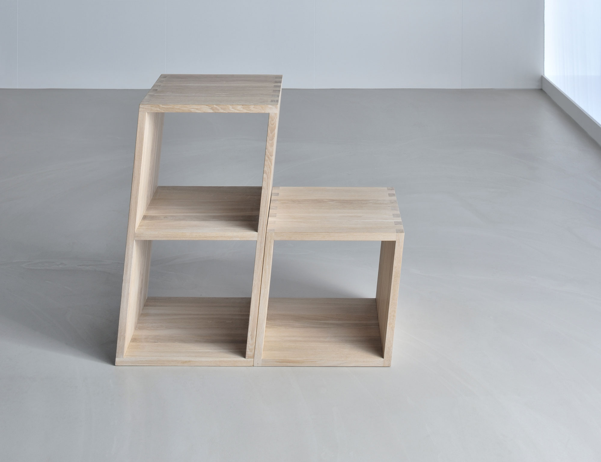 Wooden Designer Shelf PISA 3345 custom made in solid wood by vitamin design