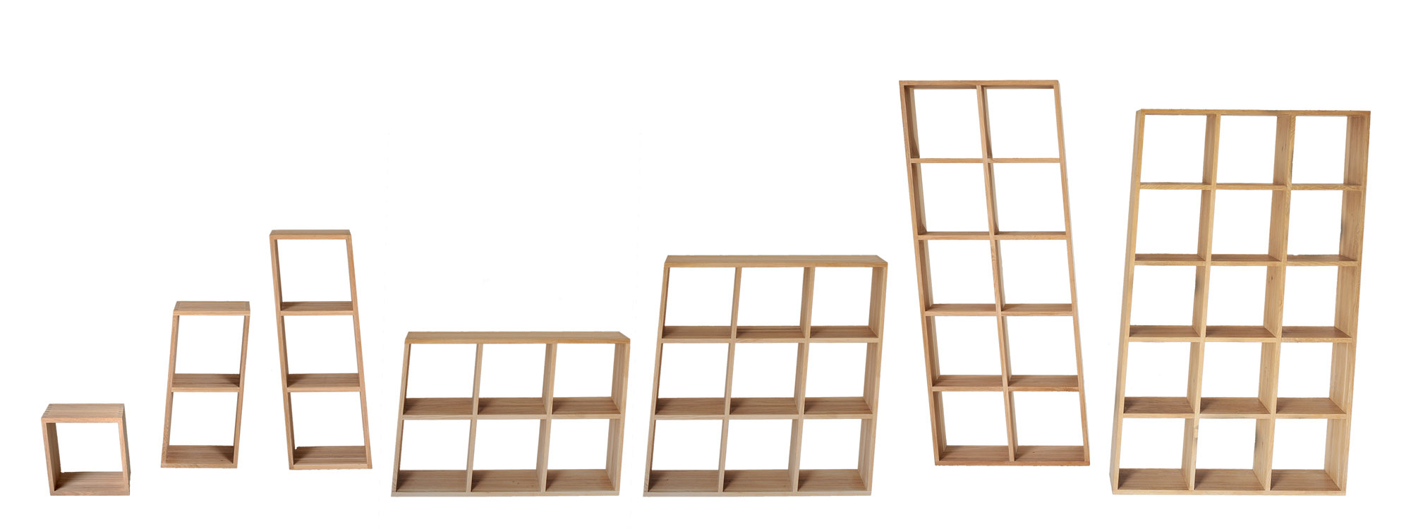 Wooden Designer Shelf PISA cut custom made in solid wood by vitamin design