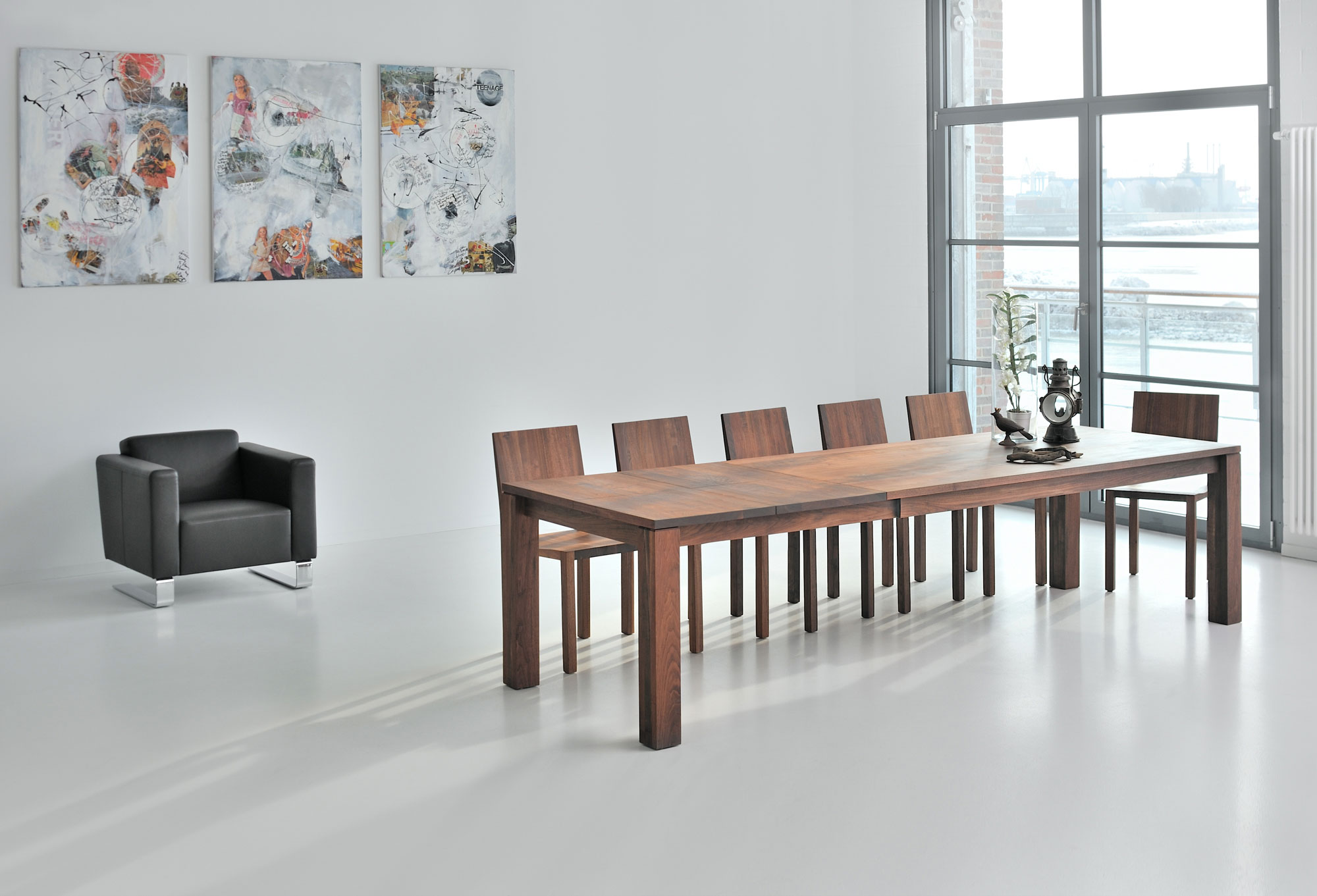 Pull-out Solid Wood Table LIVING BUTTERFLY 2476aPostk2 custom made in solid wood by vitamin design