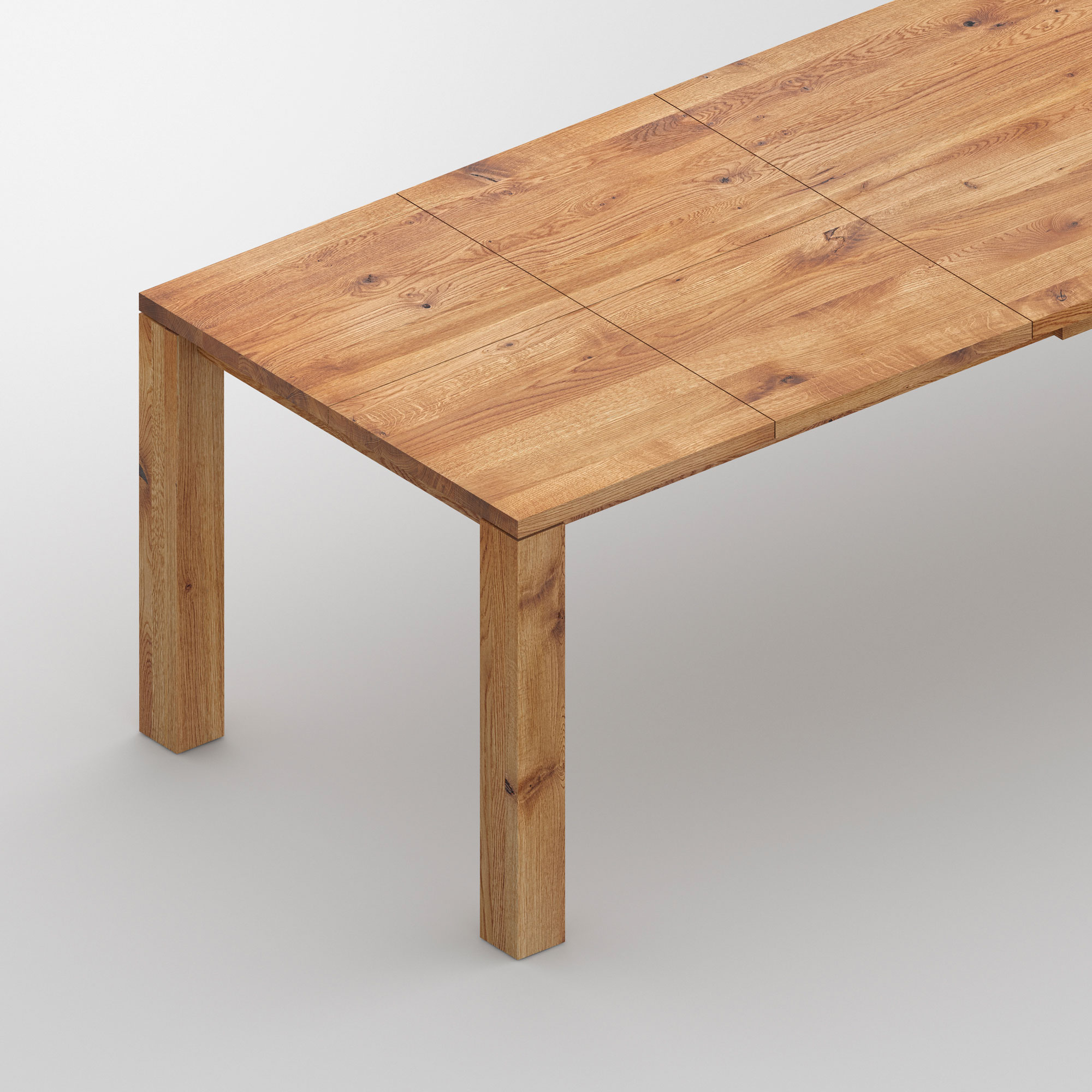 Pull-out Solid Wood Table LIVING BUTTERFLY cam2 custom made in solid wood by vitamin design