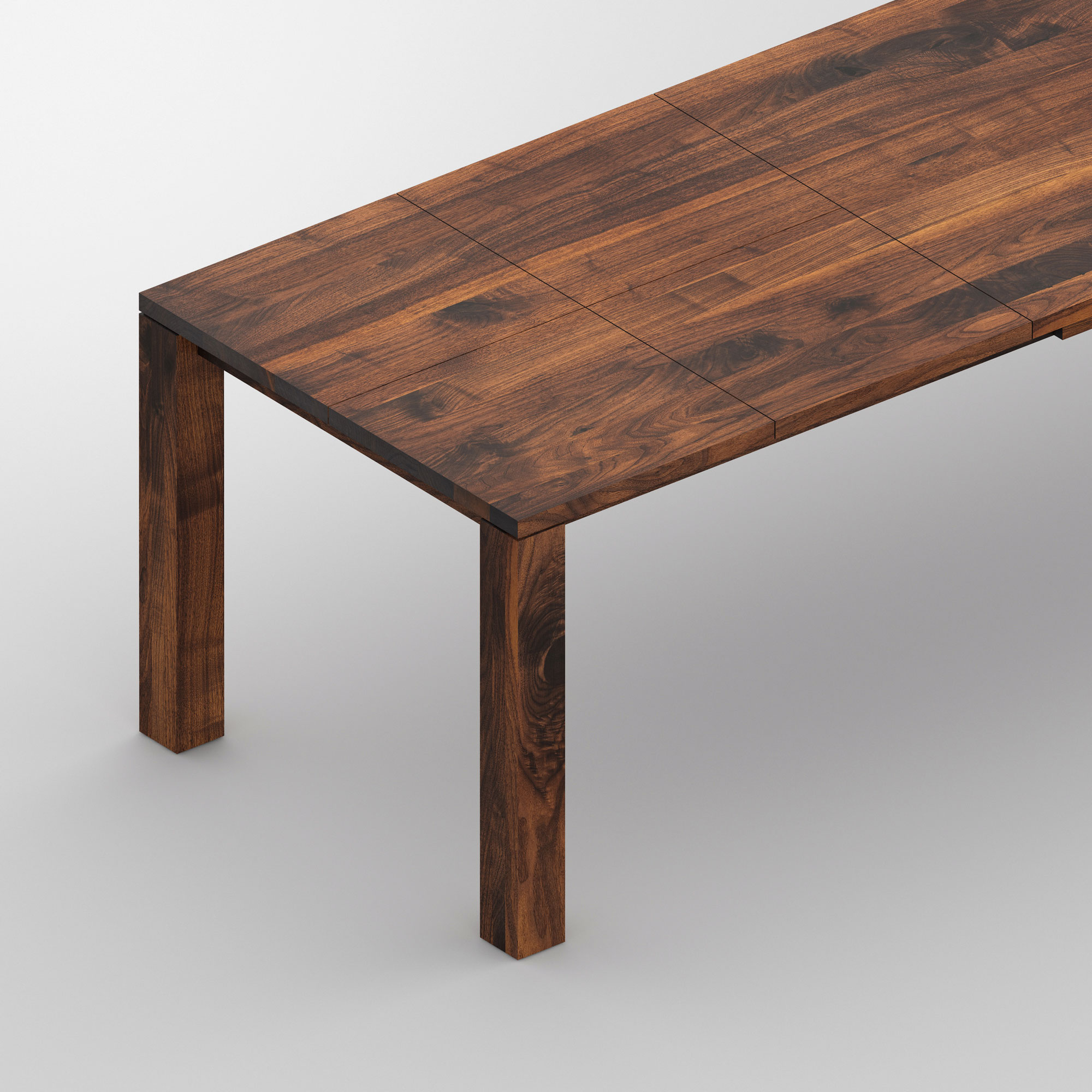 Pull-out Solid Wood Table LIVING BUTTERFLY cam2 custom made in solid wood by vitamin design