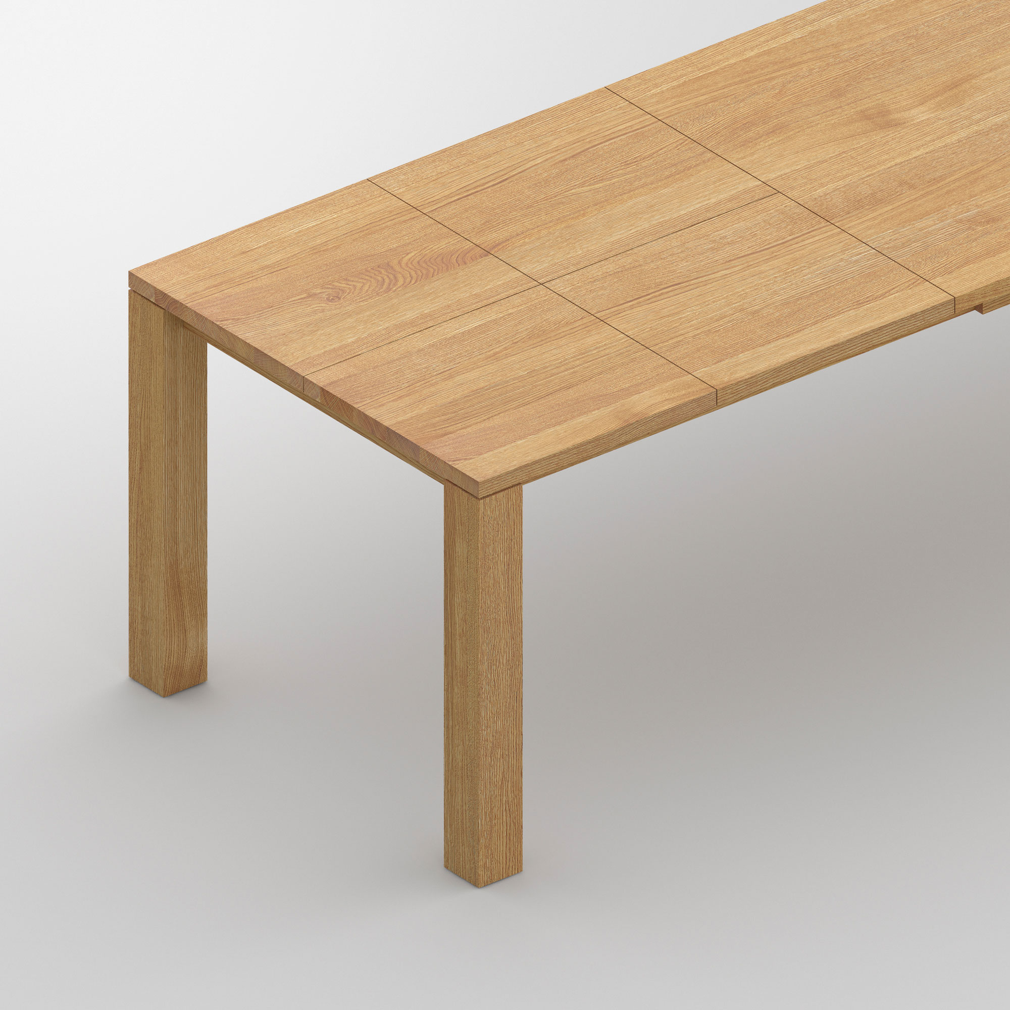Pull-out Solid Wood Table LIVING BUTTERFLY cam2 custom made in solid wood by vitamin design