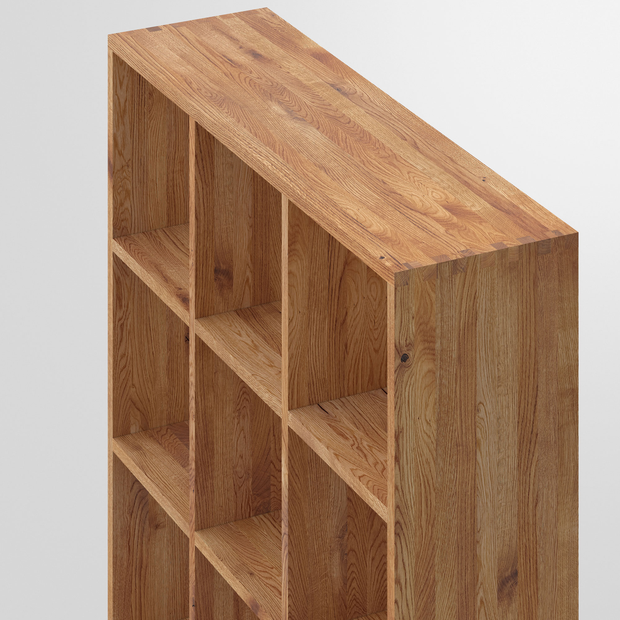 Designer Wood Shelf PISA G cam2 custom made in solid wood by vitamin design