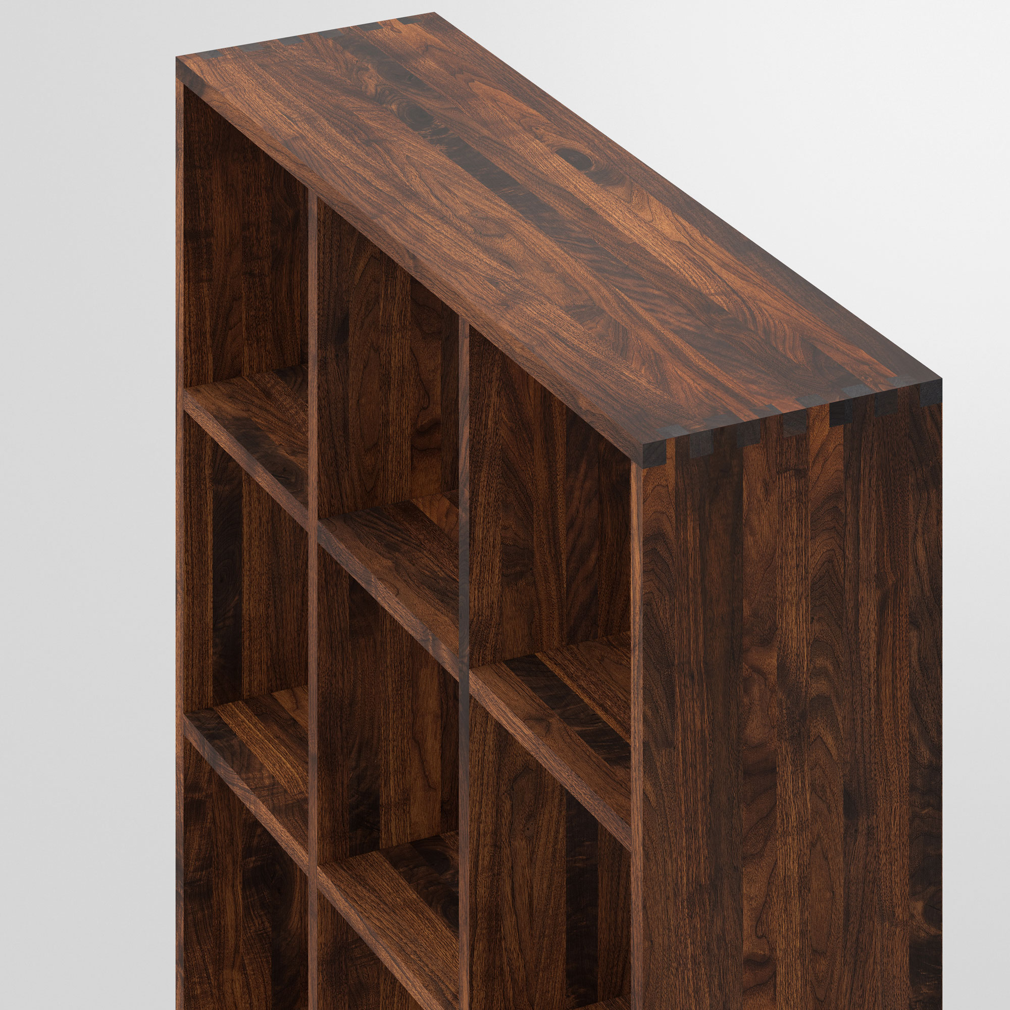 Designer Wood Shelf PISA G cam2 custom made in solid wood by vitamin design