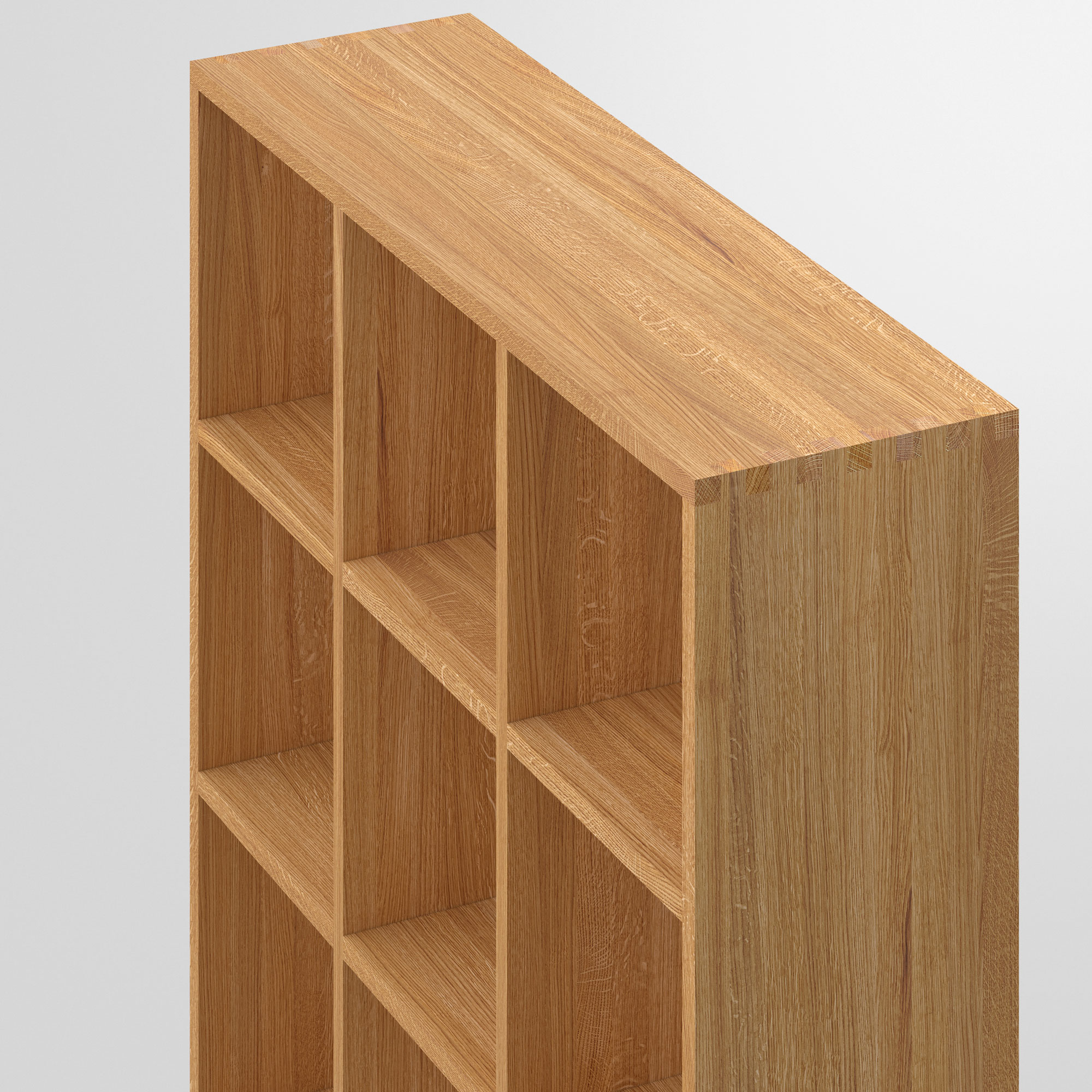 Designer Wood Shelf PISA G cam2 custom made in solid wood by vitamin design