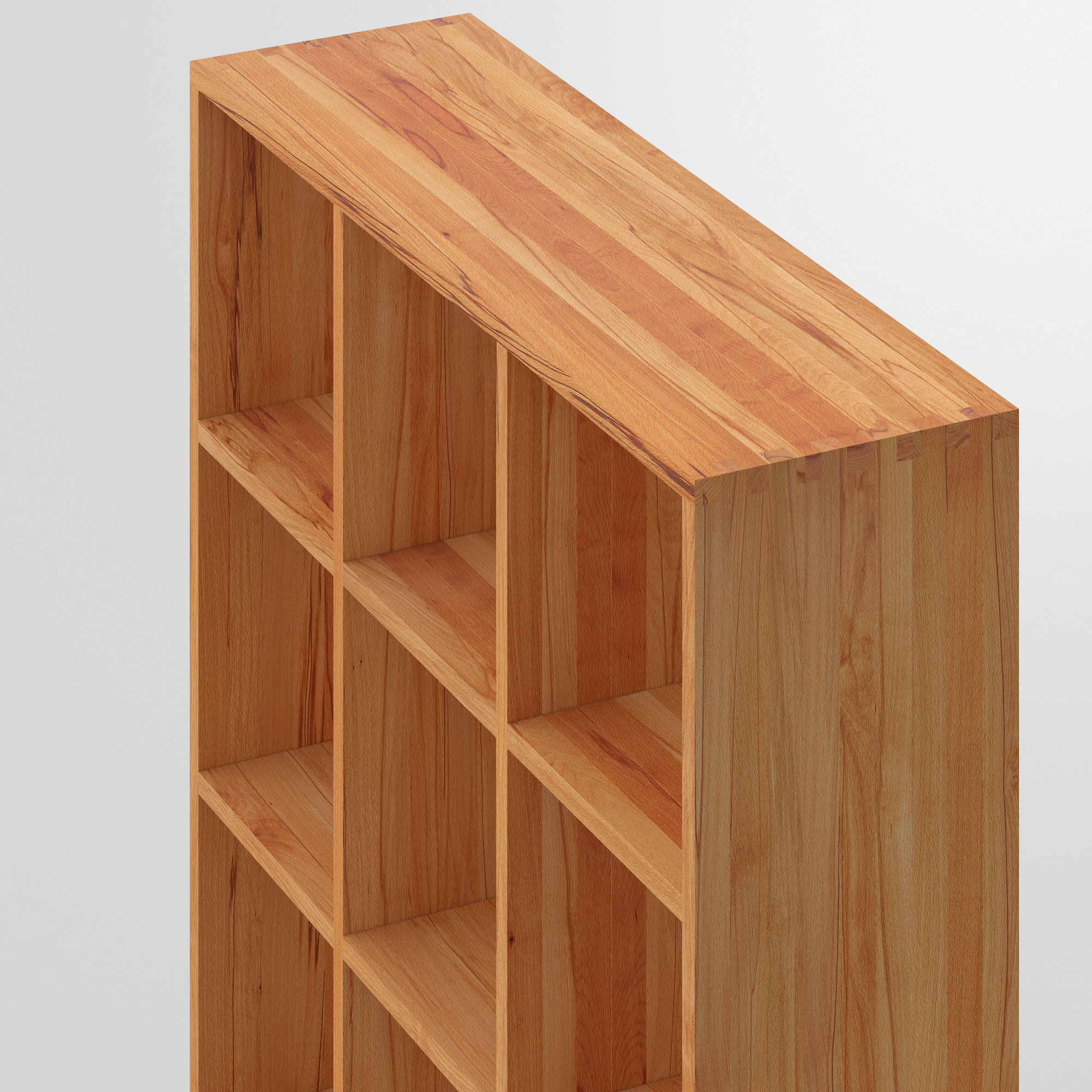 Designer Wood Shelf PISA G cam2 custom made in solid wood by vitamin design