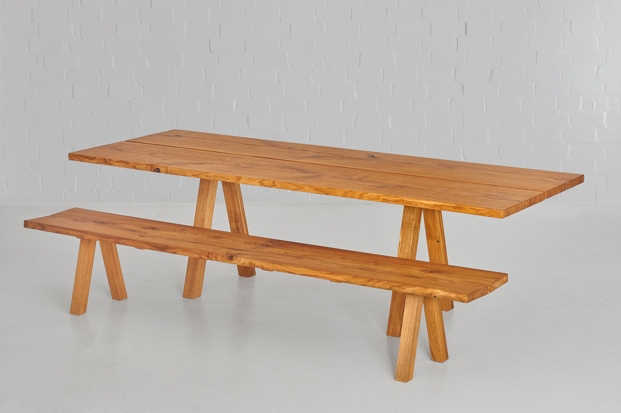 Dining Room Bench PAPILIO 0469 custom made in solid wood by vitamin design