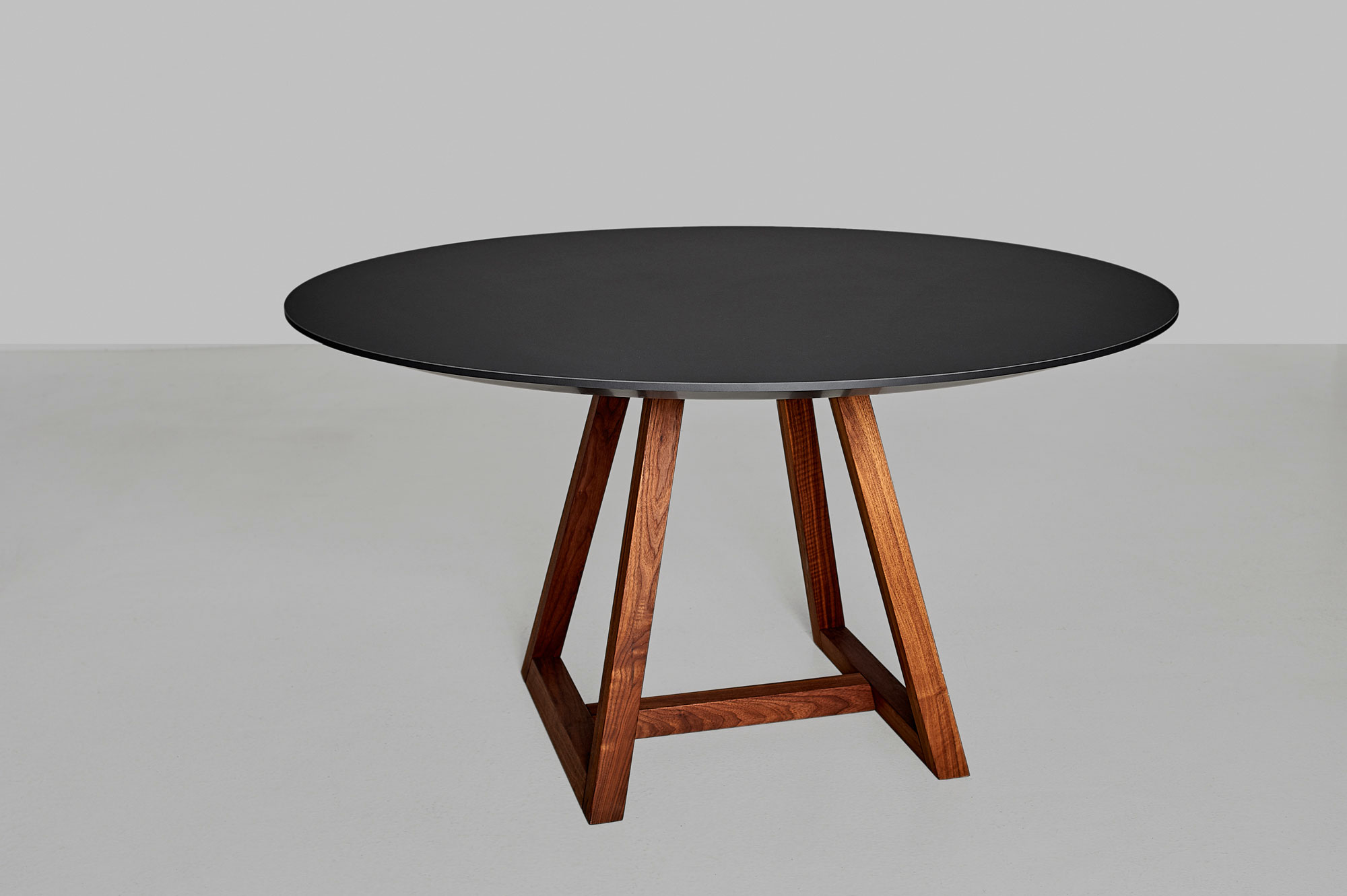 Round Linoleum Table MARGO ROUND LINO 1159 custom made in solid wood by vitamin design