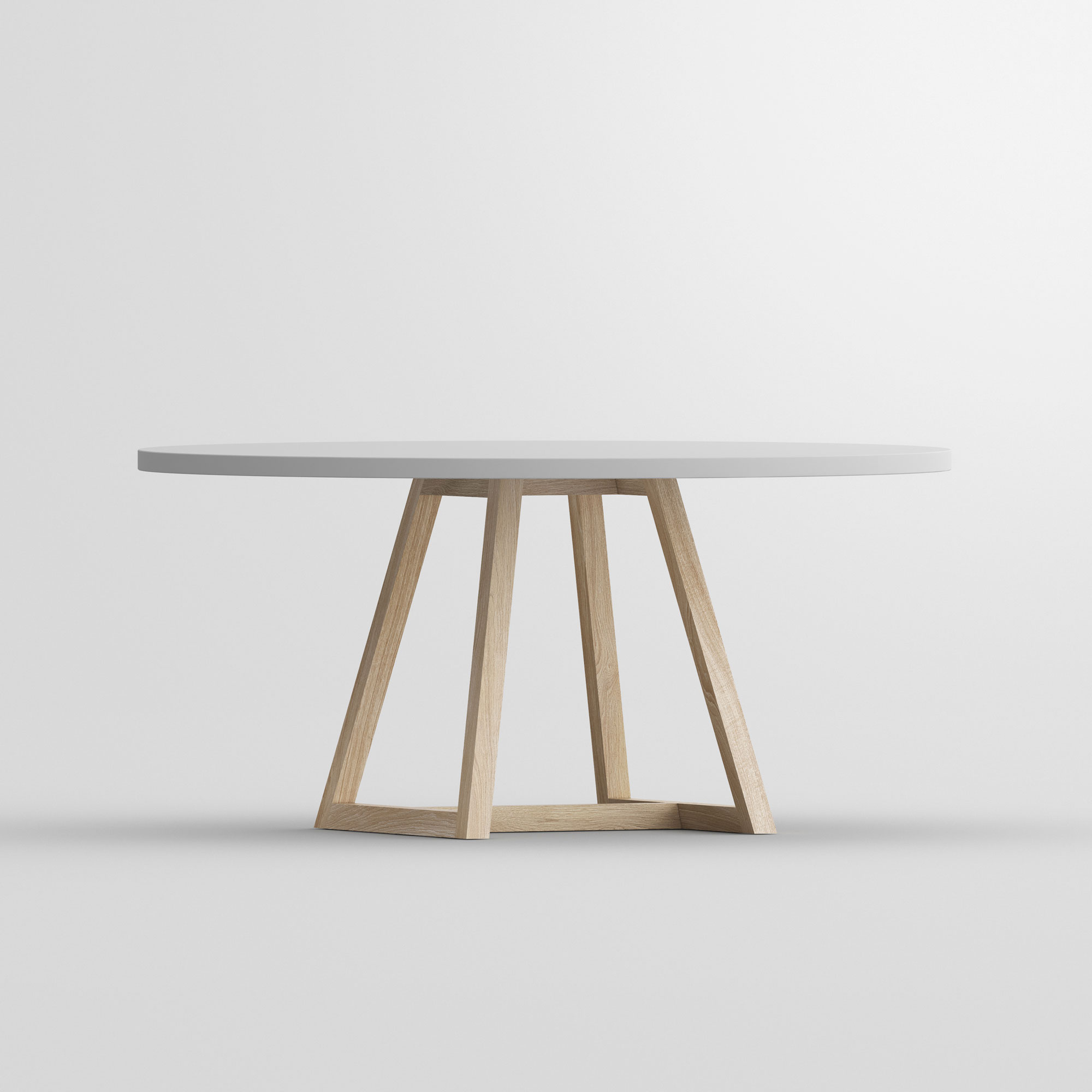 Round Linoleum Table MARGO ROUND LINO cam2 custom made in solid wood by vitamin design