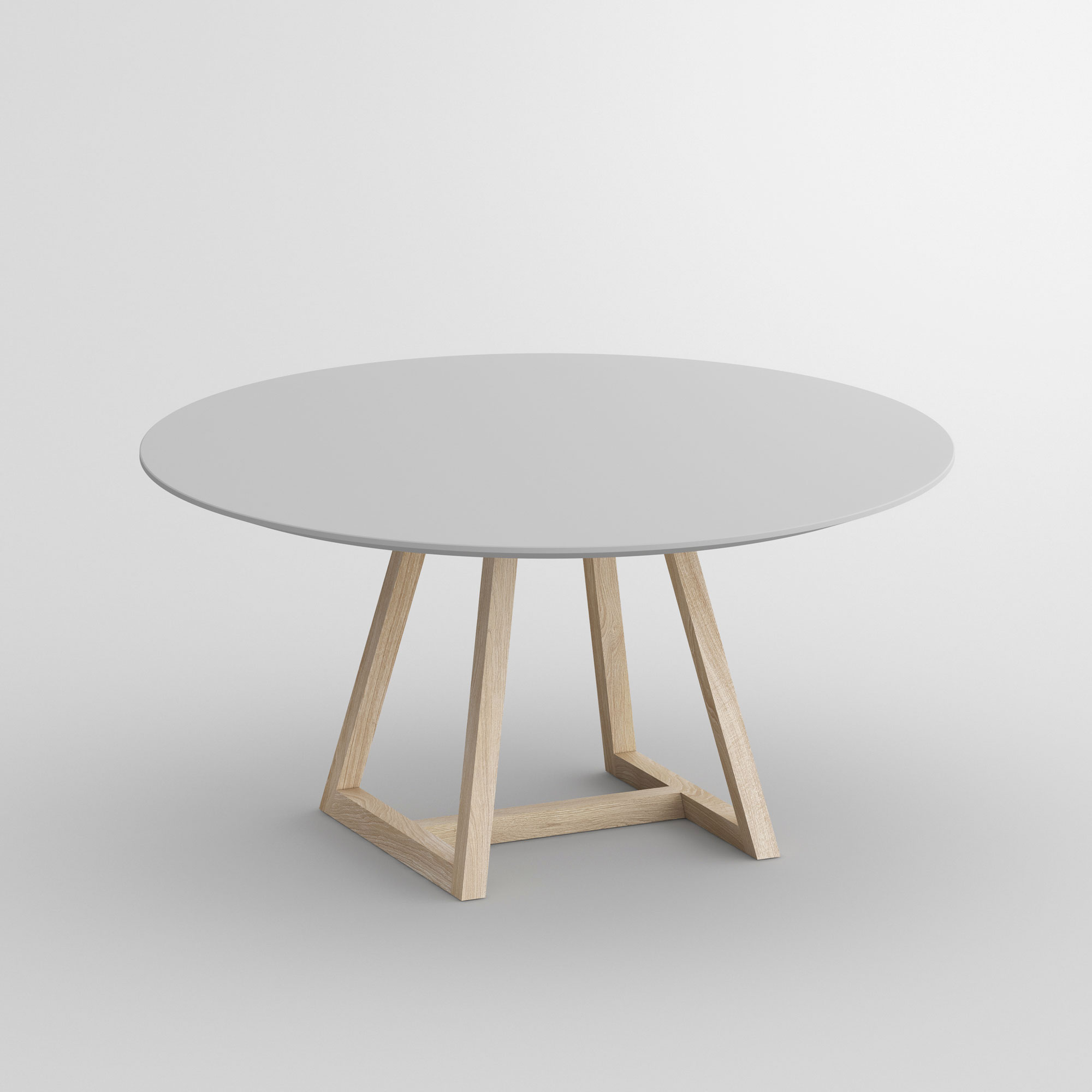 Round Linoleum Table MARGO ROUND LINO cam1 custom made in solid wood by vitamin design