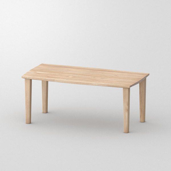 Natural Wood Table RUBI cam1 custom made in Solid oak, chalked by vitamin design