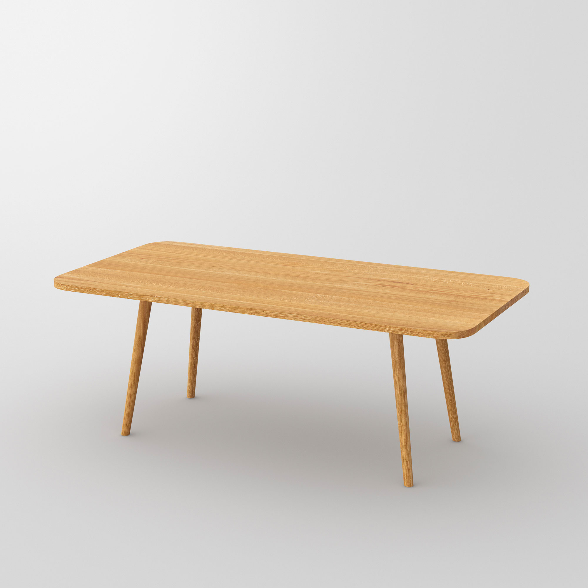 Wood Dining Table UNA cam1 custom made in solid wood by vitamin design